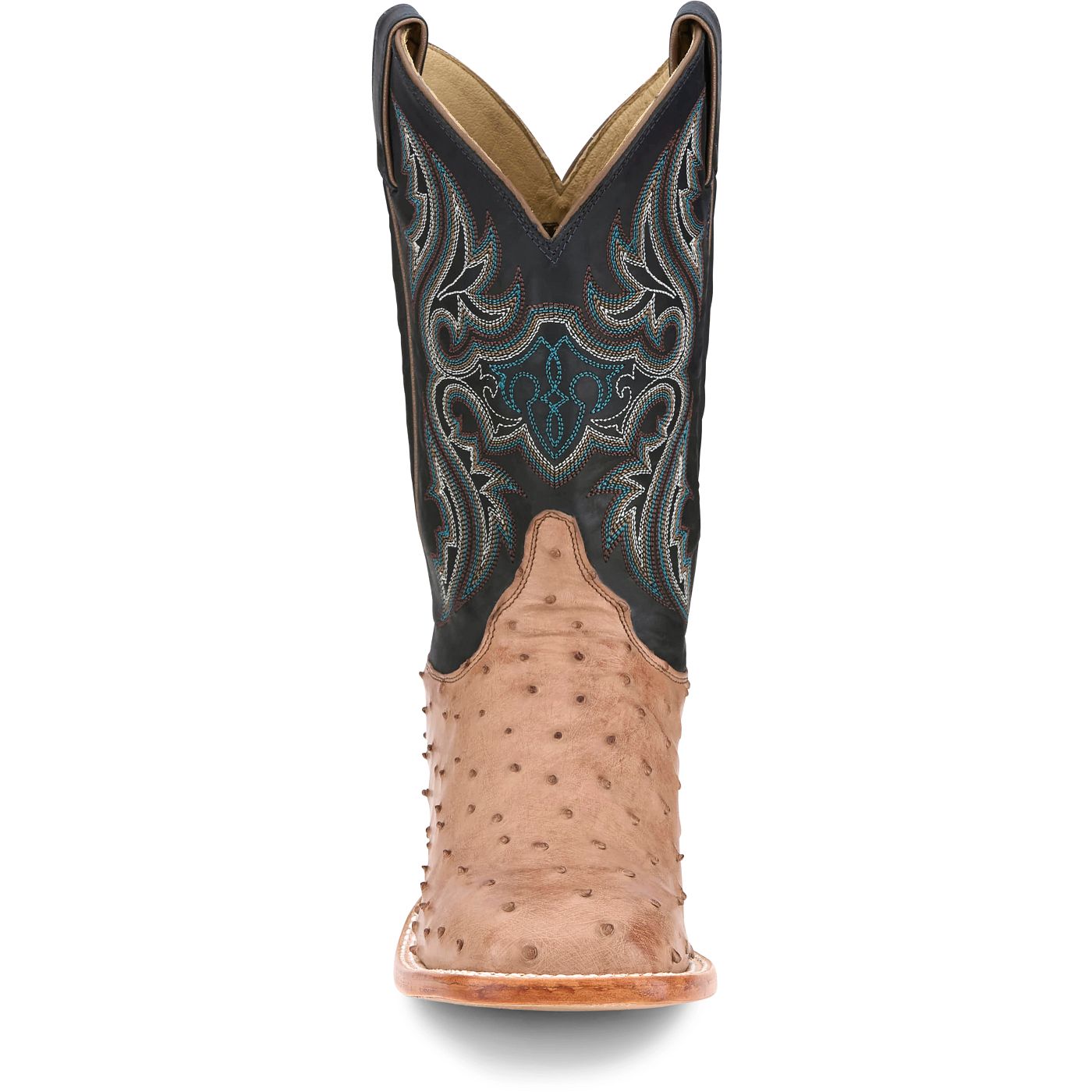 Justin Boots Men's Moseley 11" Full Quill Ostrich Western Boot - Deep Blue (JE5172) - View 7