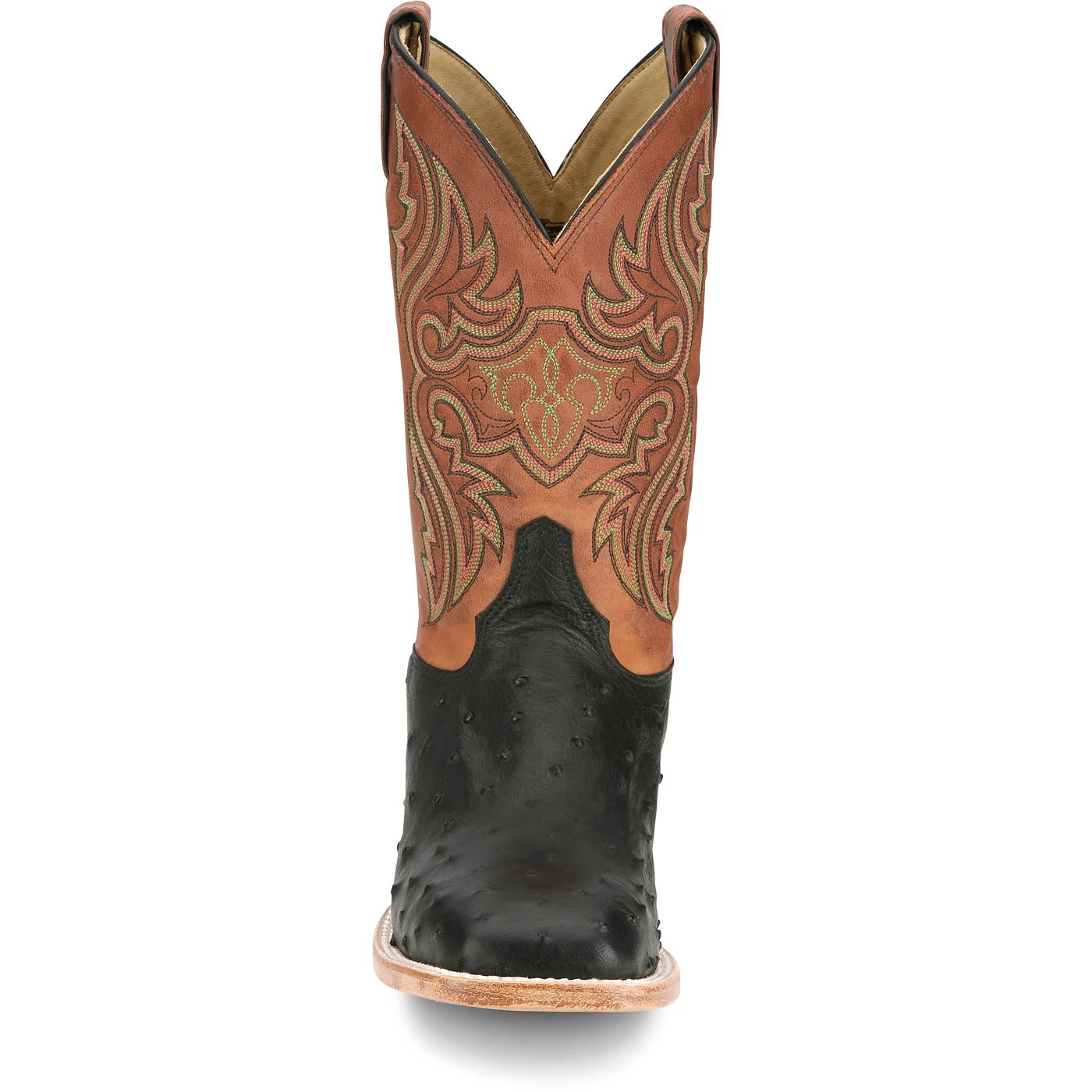 Justin Boots Men's Moseley 11" Full Quill Ostrich Western Boot - Shadow Black (JE5173) - View 7