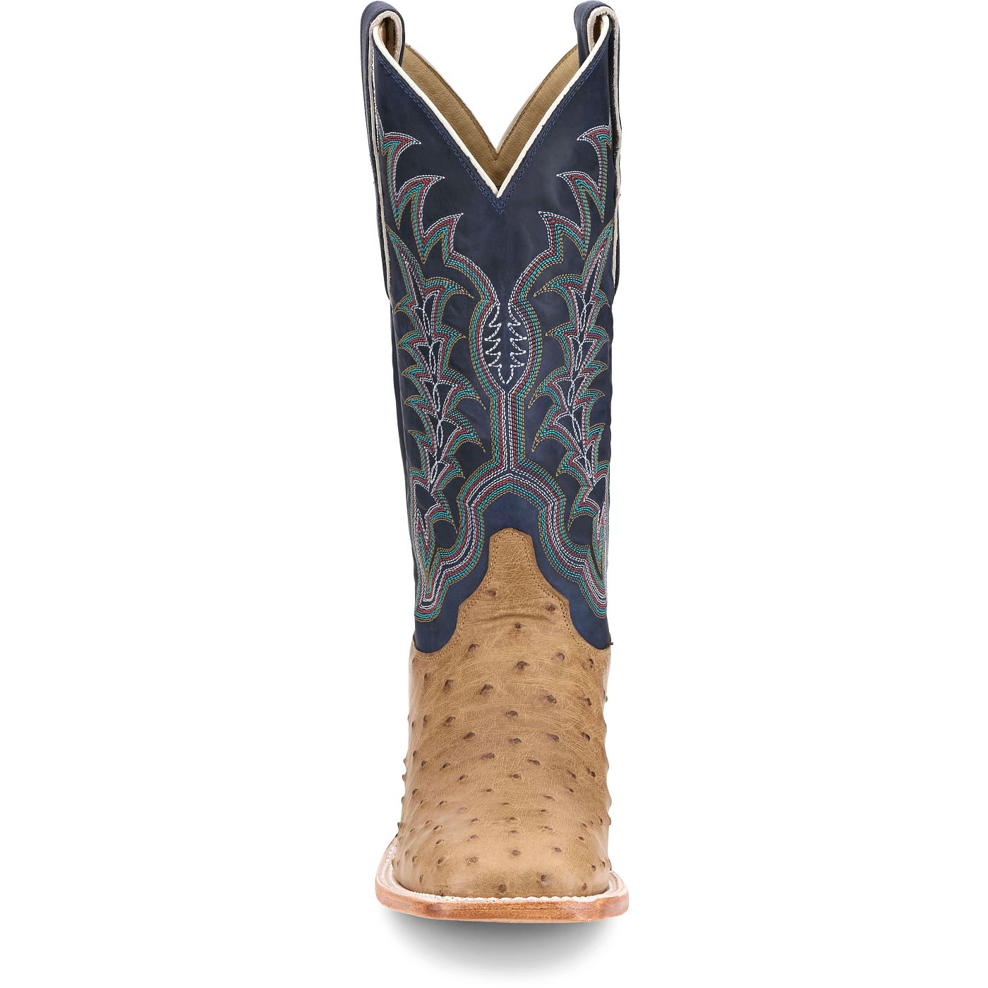 Justin Boots Men's Chisolm 13" Full Quill Ostrich Western Boot - Navy Blue (JE8170) - View 7