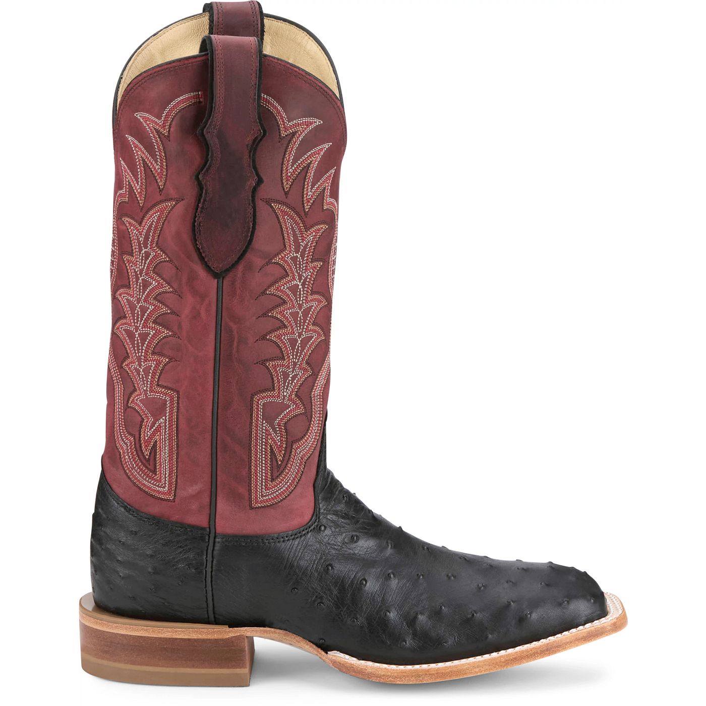 Justin Boots Men's Chisolm 13" Full Quill Ostrich Western Boot - Salsa (JE8171) - View 3