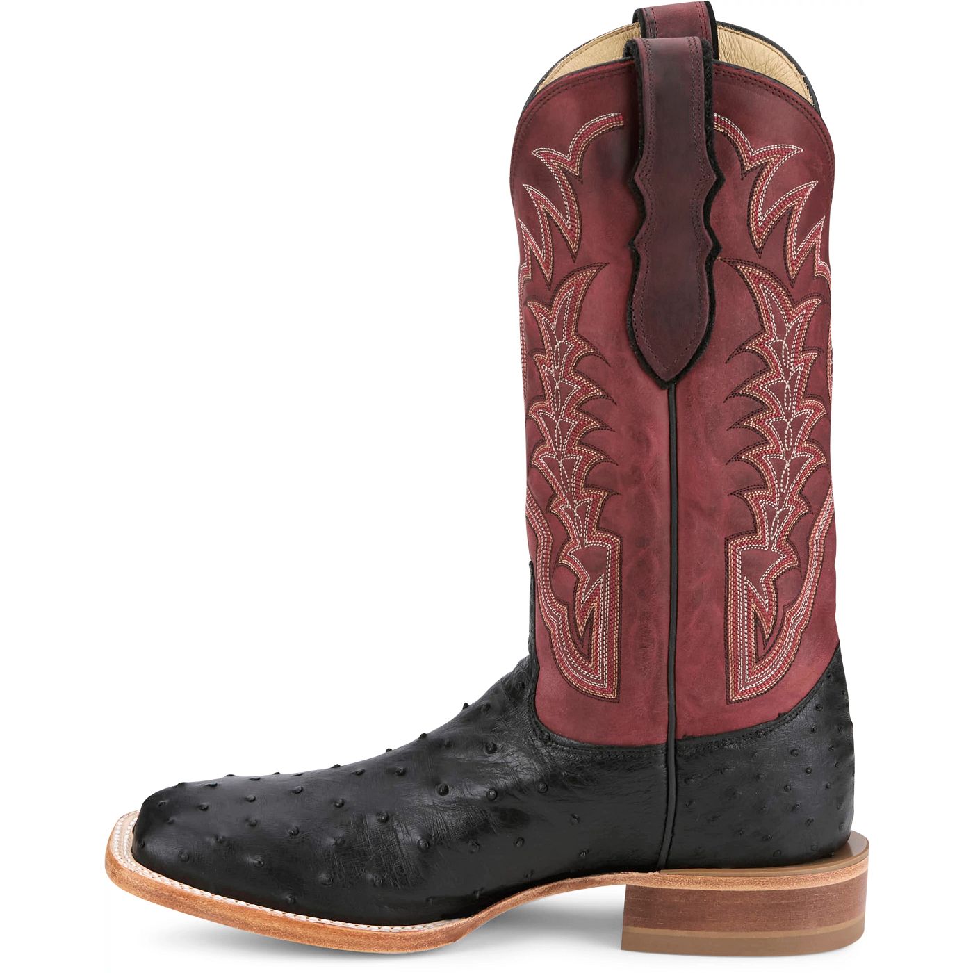 Justin Boots Men's Chisolm 13" Full Quill Ostrich Western Boot - Salsa (JE8171) - View 8