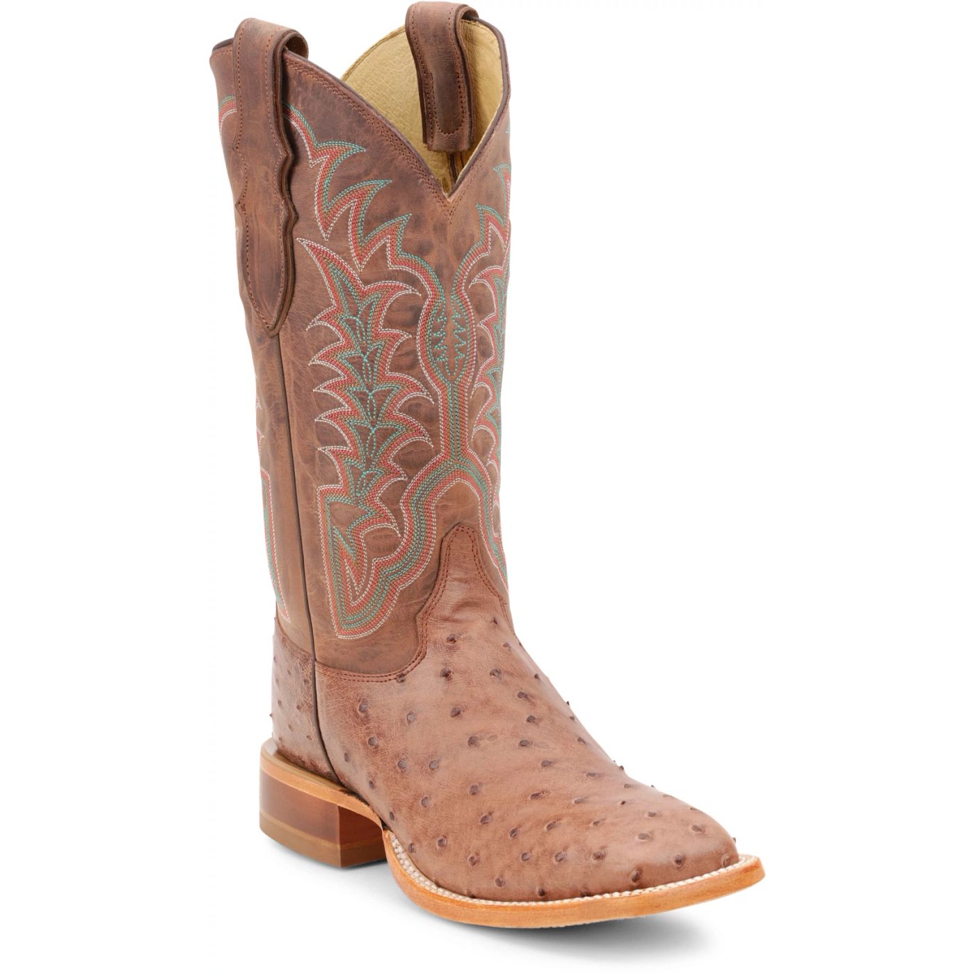 Justin Boots Men's Chisolm 13" Full Quill Ostrich Western Boot - Warm Taupe (JE8172) - View 2