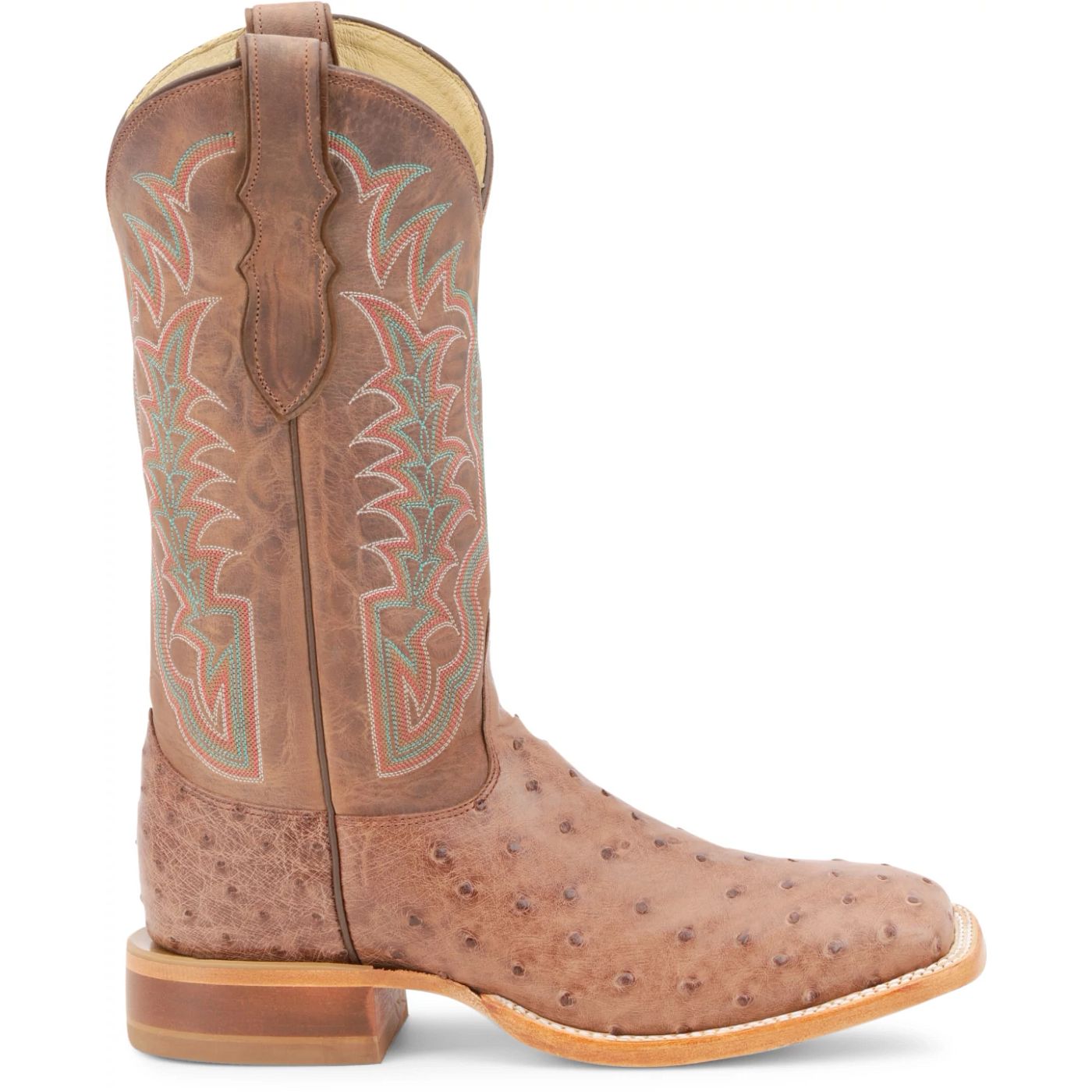 Justin Boots Men's Chisolm 13" Full Quill Ostrich Western Boot - Warm Taupe (JE8172) - View 3