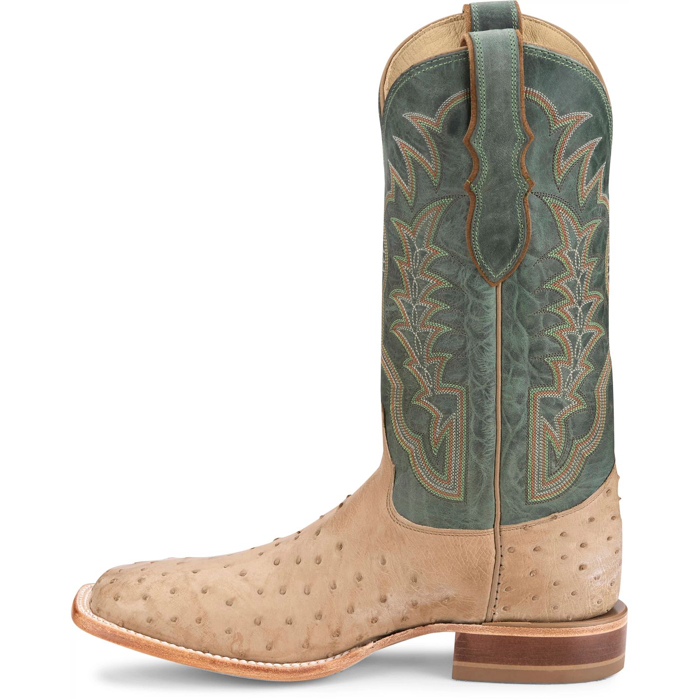 Justin Boots Men's Chisolm 13" Full Quill Ostrich Western Boot - Mint Green (JE8173) - View 8