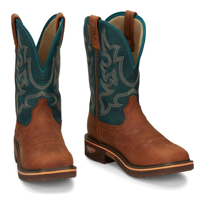 Justin Boots Resitor Nano Comp Toe Russet (CR4010)