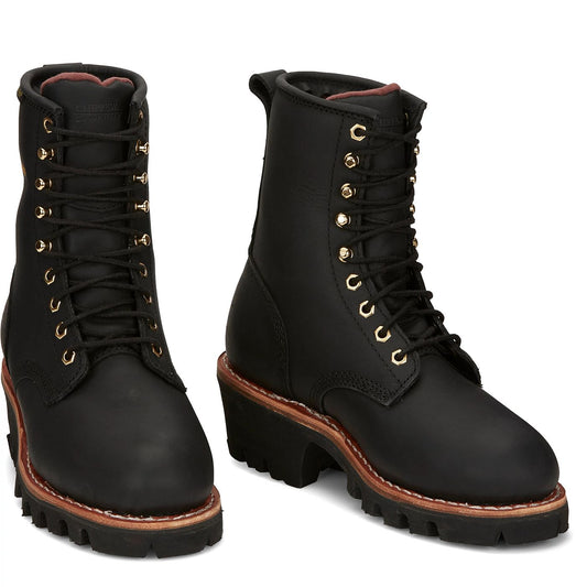 Chippewa Women's Tinsley 8" Waterproof Insulated Steel Toe - Black (L73050) - Front View