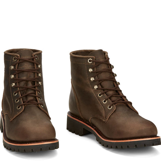 Chippewa Men's Classic 2.0 6" Lace-Up - Wood Brown (NC2080) - Front View