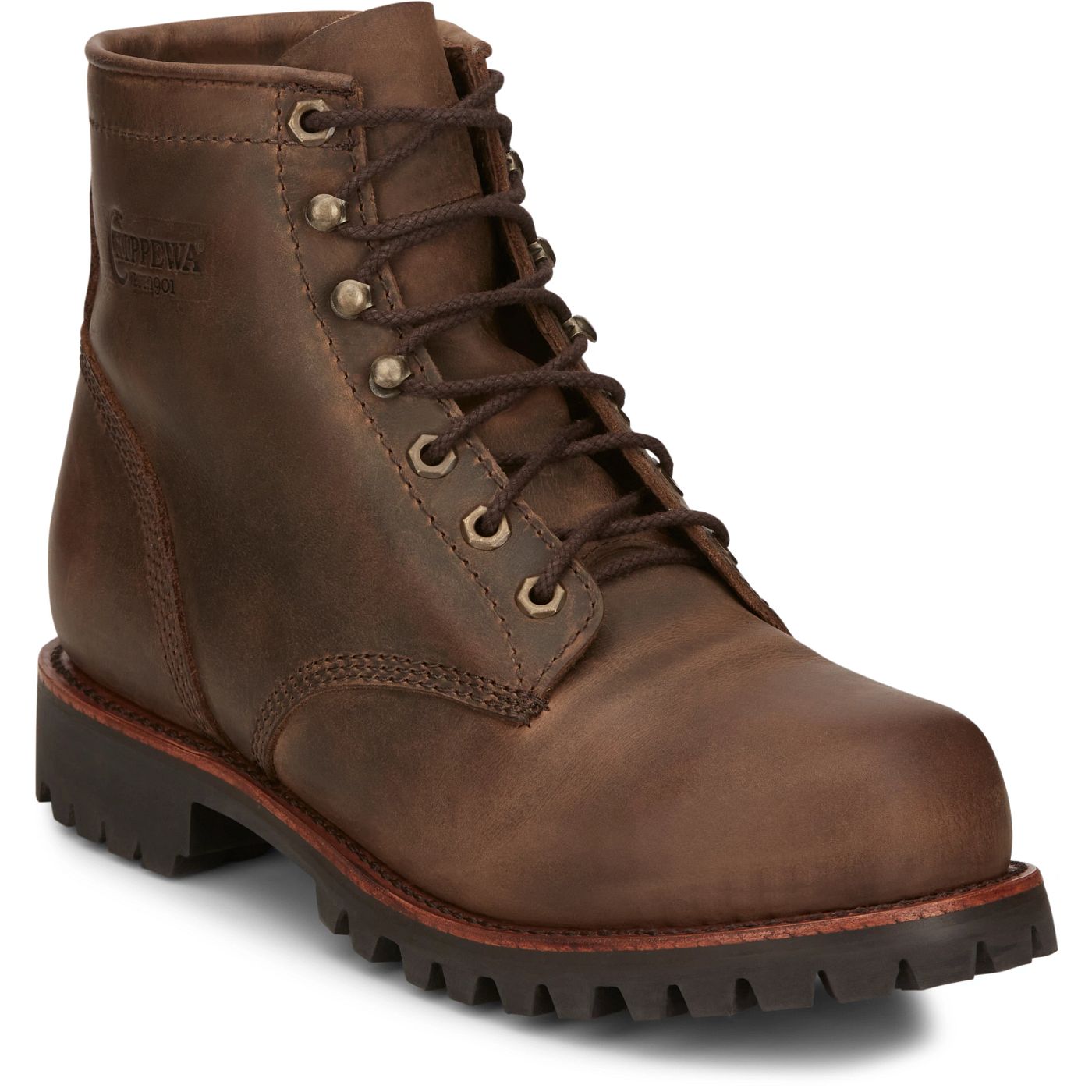 Chippewa Men's Classic 2.0 6" Steel Toe Lace-Up - Wood Brown (NC2081) - View 2