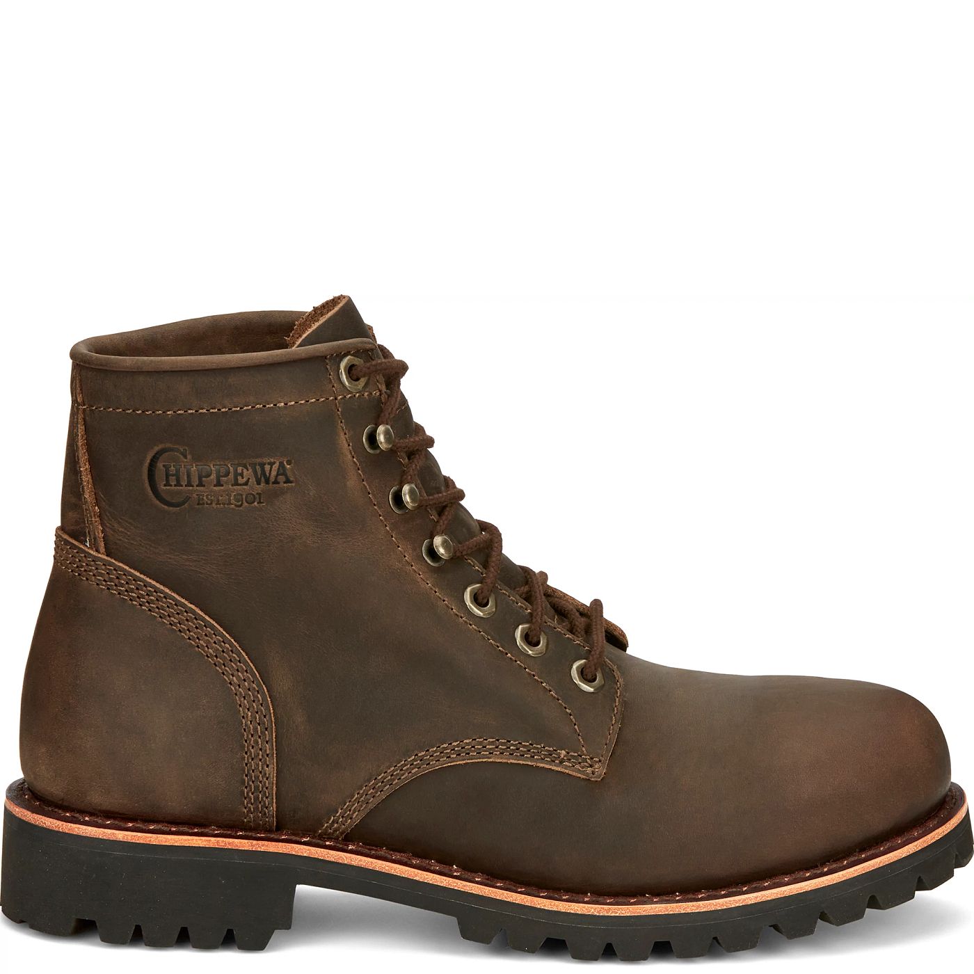 Chippewa Men's Classic 2.0 6" Steel Toe Lace-Up - Wood Brown (NC2081) - View 3