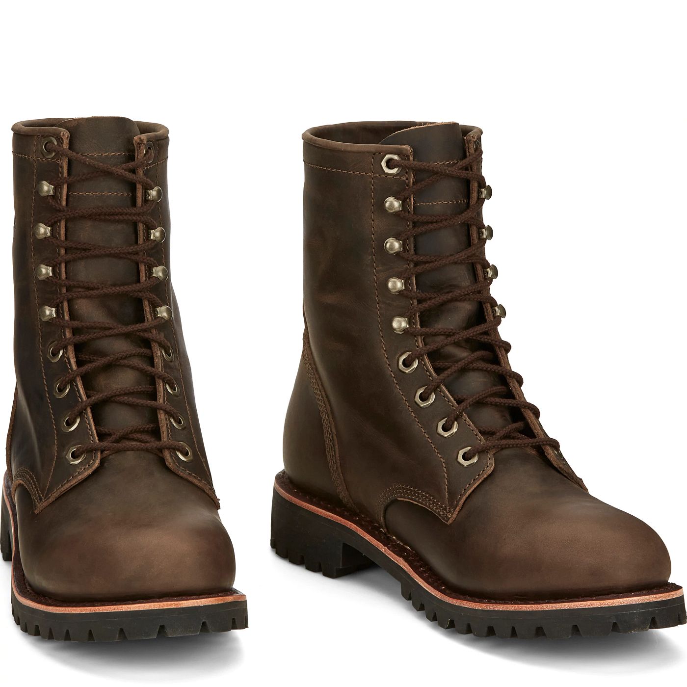 Chippewa Men's Classic 2.0 8" Lace-Up - Wood Brown (NC2085) - Front View