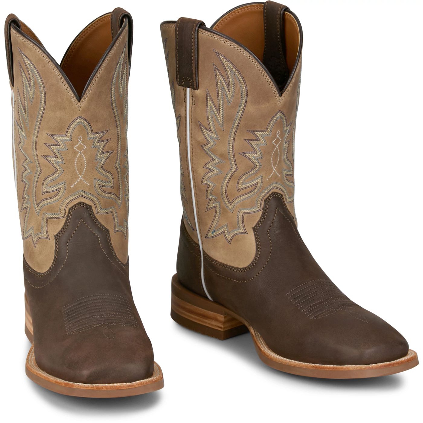 Justin Boots Men's Rustle 11" Western Boot - Grizzly (OL7335) - Front View