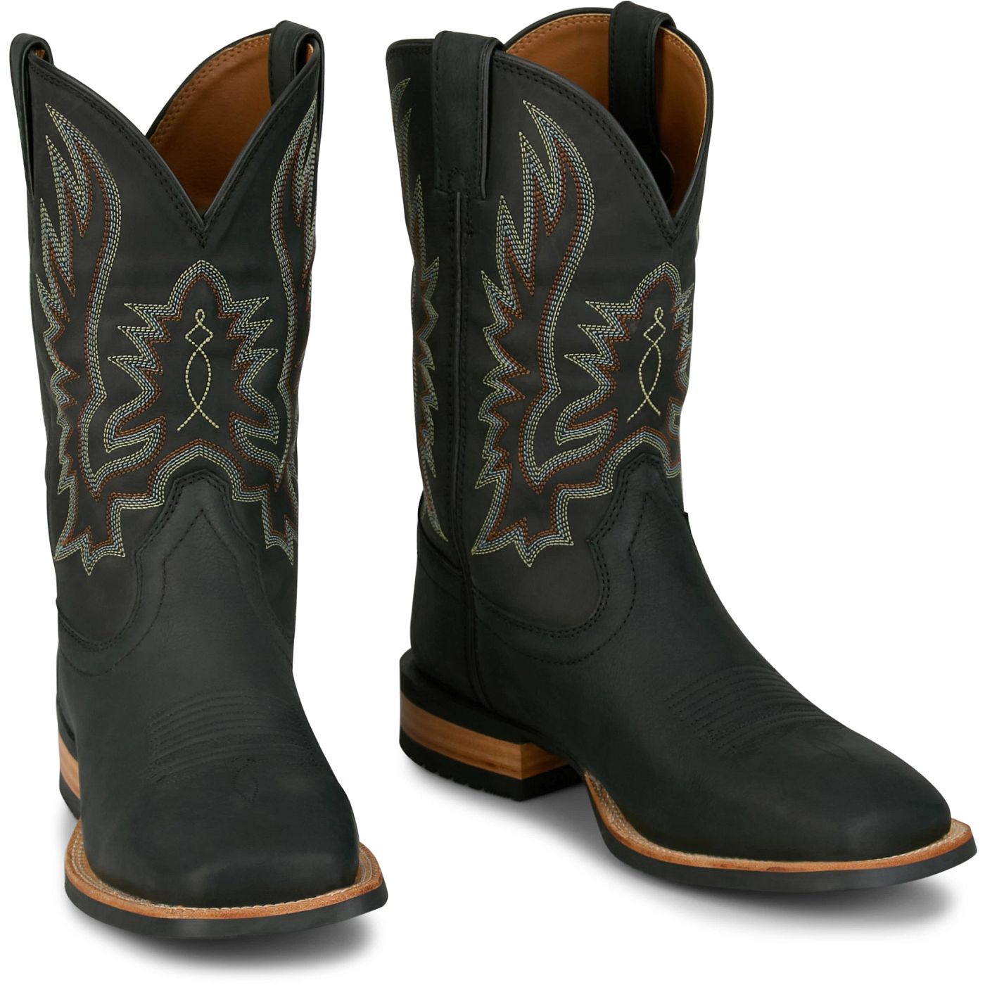 Justin Boots Men's Rustle 11" Western Boot - Coal (OL7336) - Front View