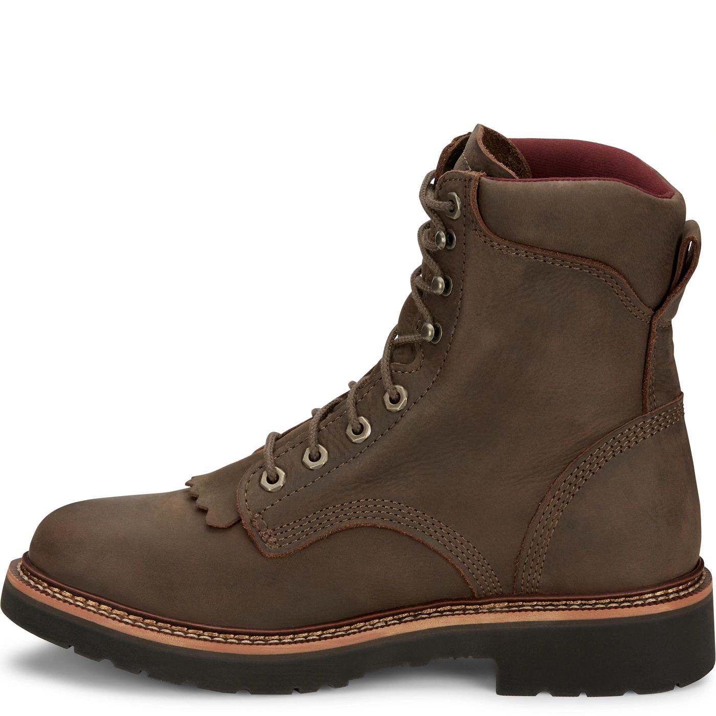 Justin Work Men's Rivot 8" Work Boot - Hickory Brown (OW440) - View 8