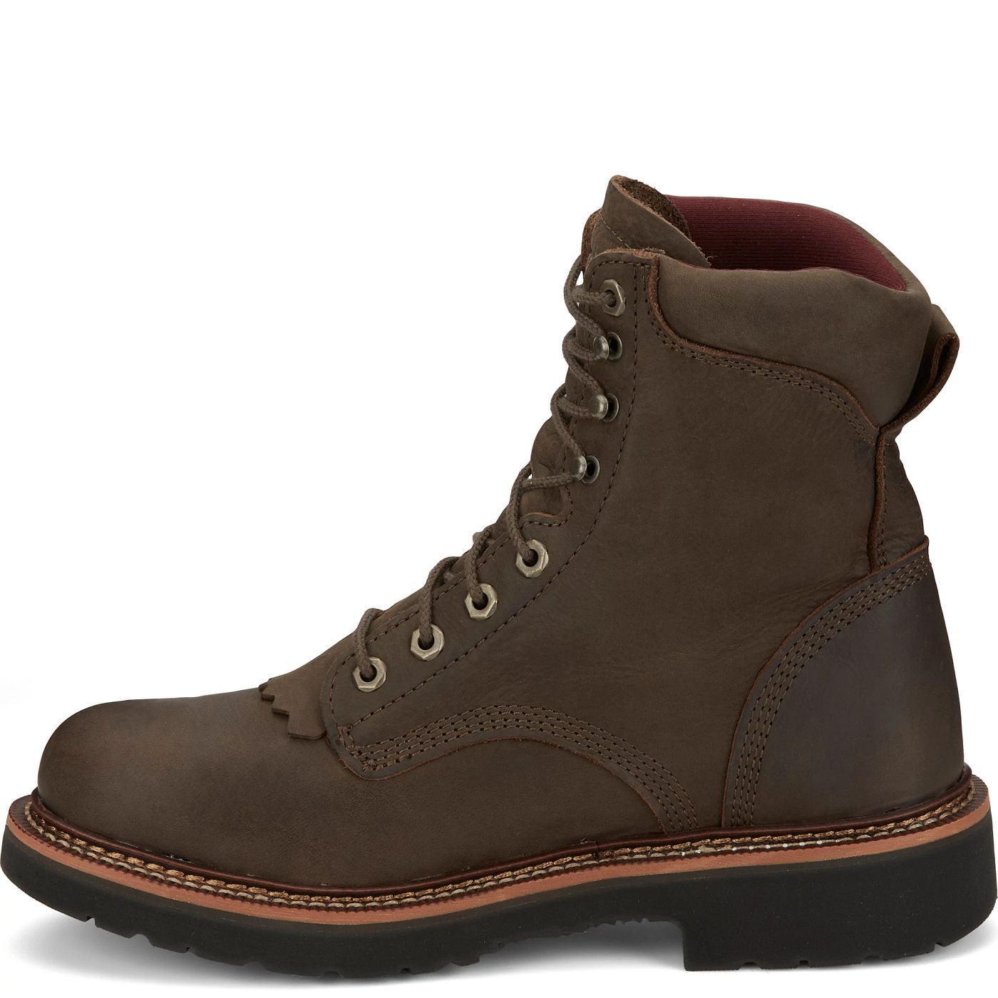 Justin Work Men's Rivot 8" Steel Toe Boot - Hickory Brown (OW441) - View 8