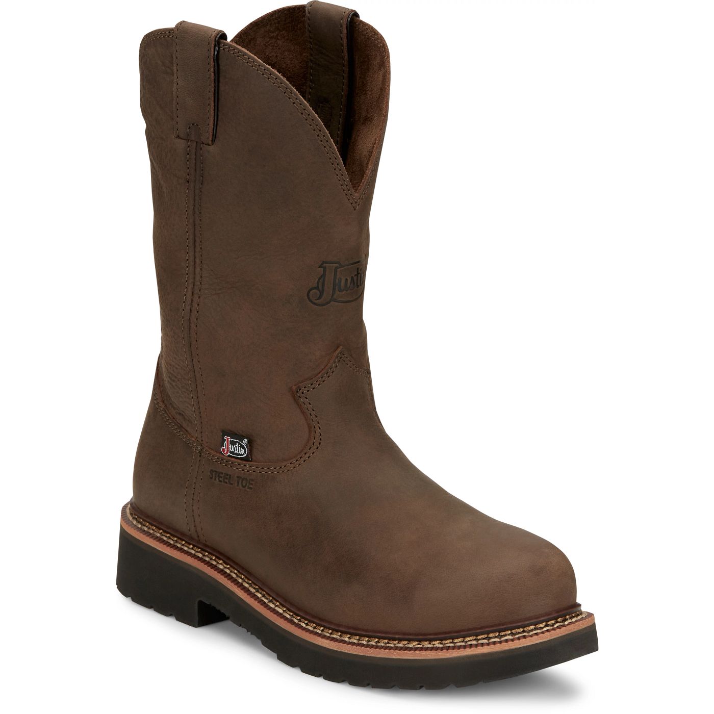 Justin Work Men's Carbide 11" Steel Toe Boot - Hickory Brown (OW4441) - View 2