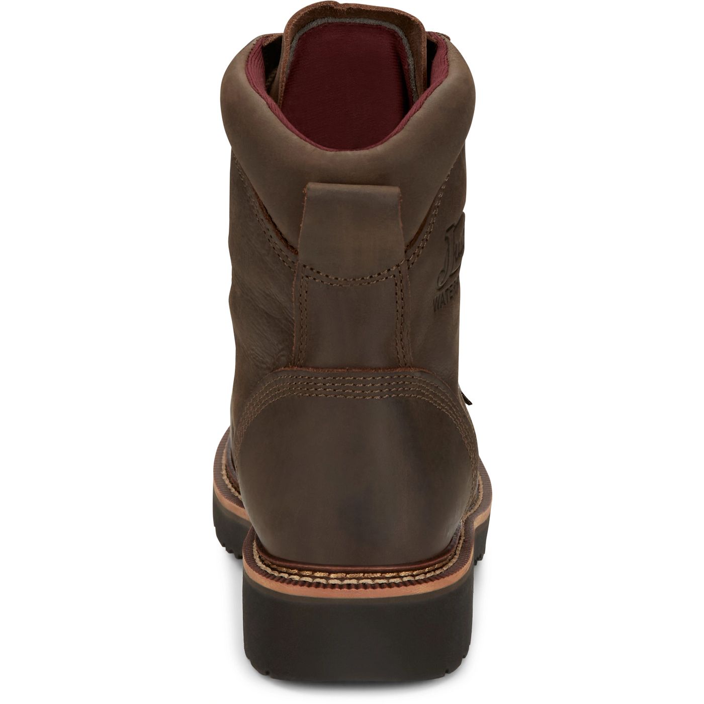 Justin Work Men's Rivot 8" Waterproof Steel Toe Boot - Hickory Brown (OW458) - View 5