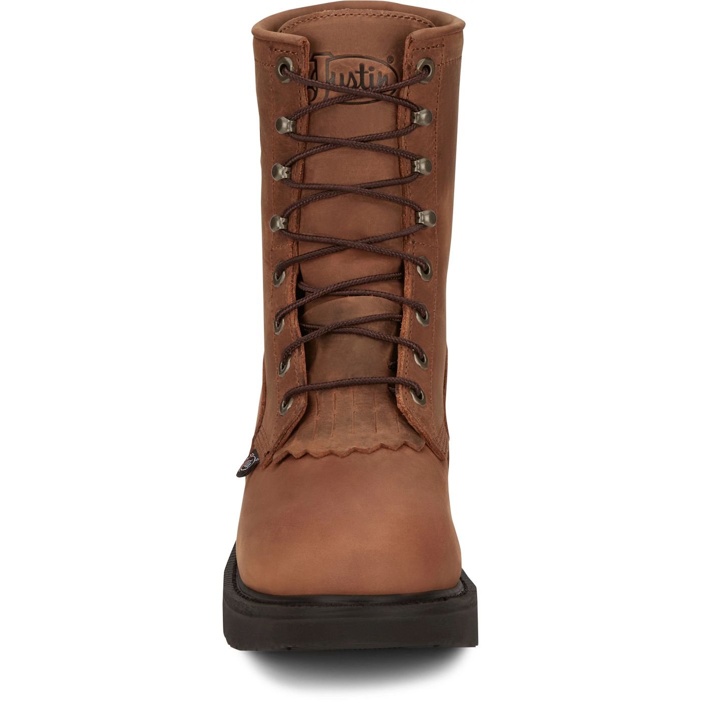 Justin Work Men's Livestock 8" Waterproof Boot - Aged Bark (OW604) - View 7