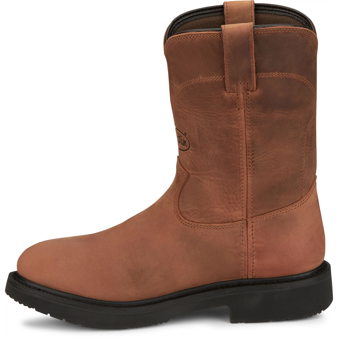 Justin Work Men's Round-Up 10" Waterproof Boot - Aged Bark (OW6604) - View 8
