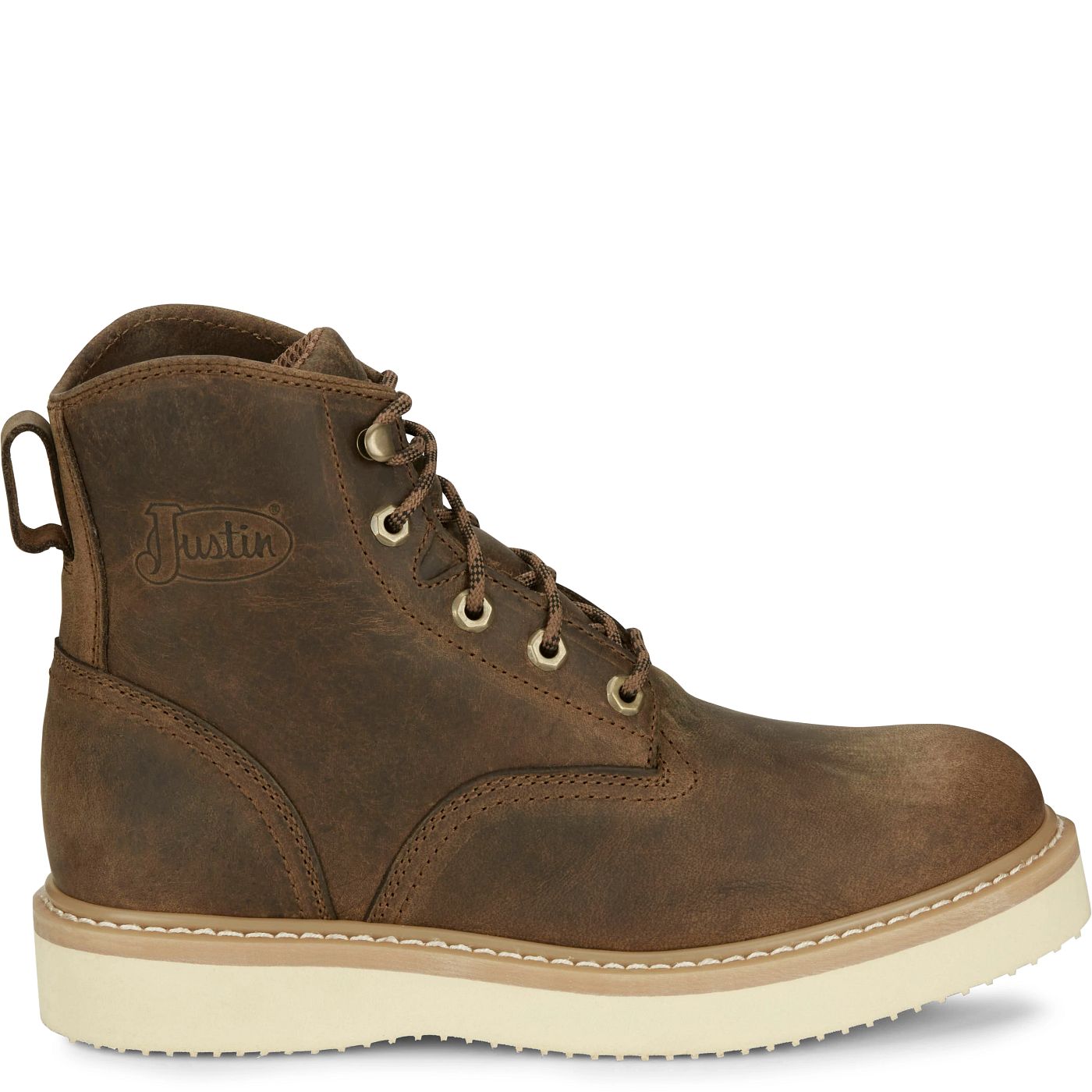 Justin Work Men's Maxwell 6" Lace-Up Boot - Peanut Tan (OW708) - View 3