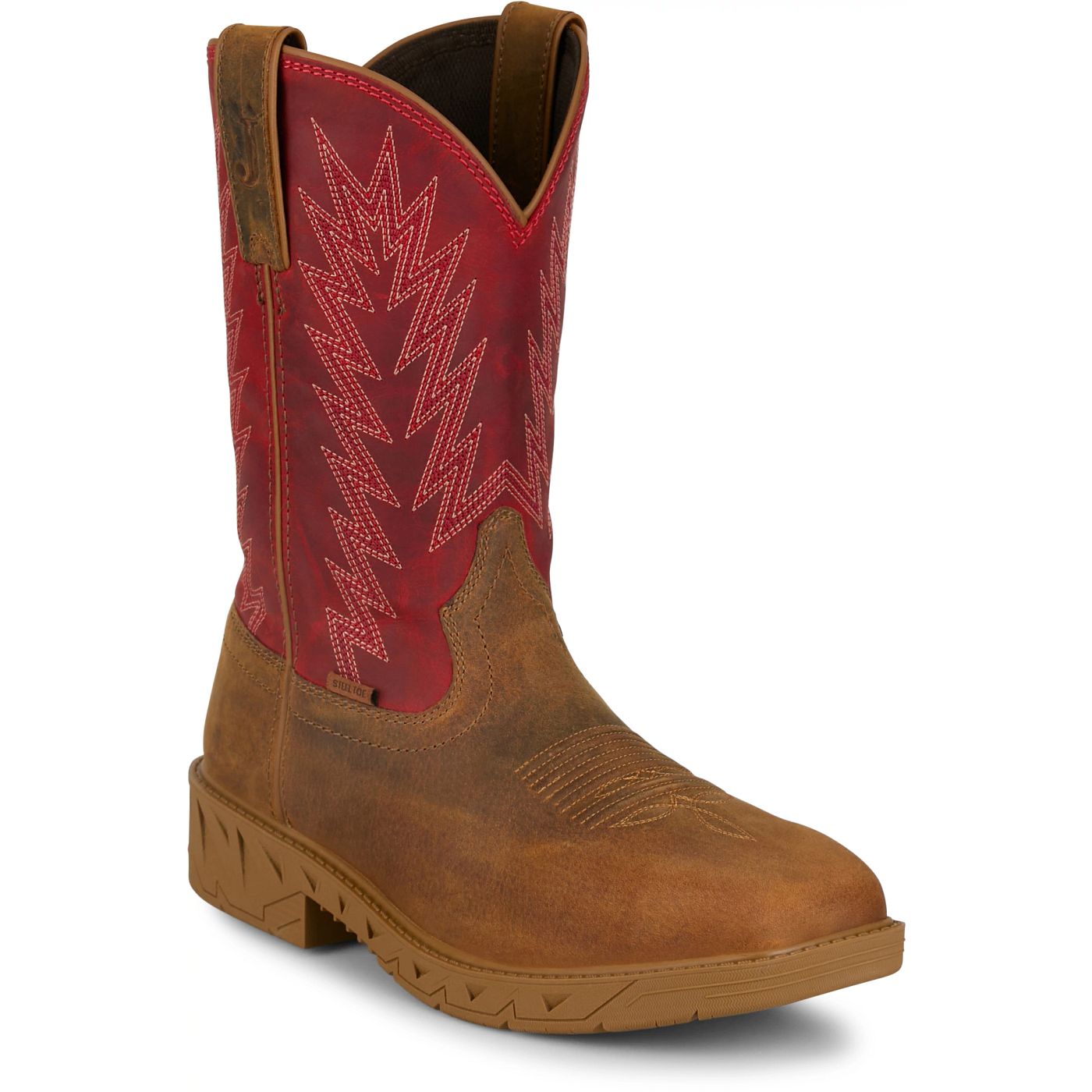 Justin Work Men's Markout 11" Steel Toe Boot - Brown (PD4071) - View 2