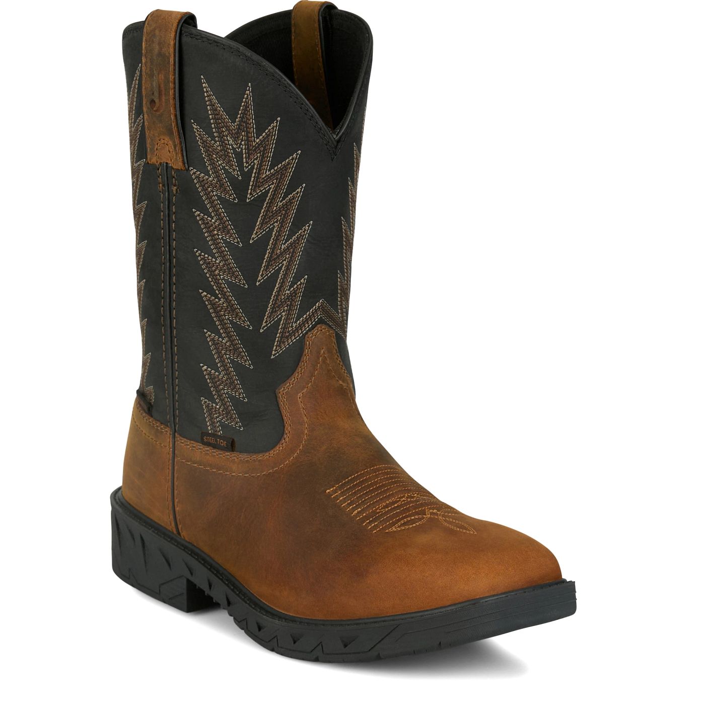 Justin Work Men's Taskmaker 11" Waterproof Boot - Brown (PD4072) - View 2