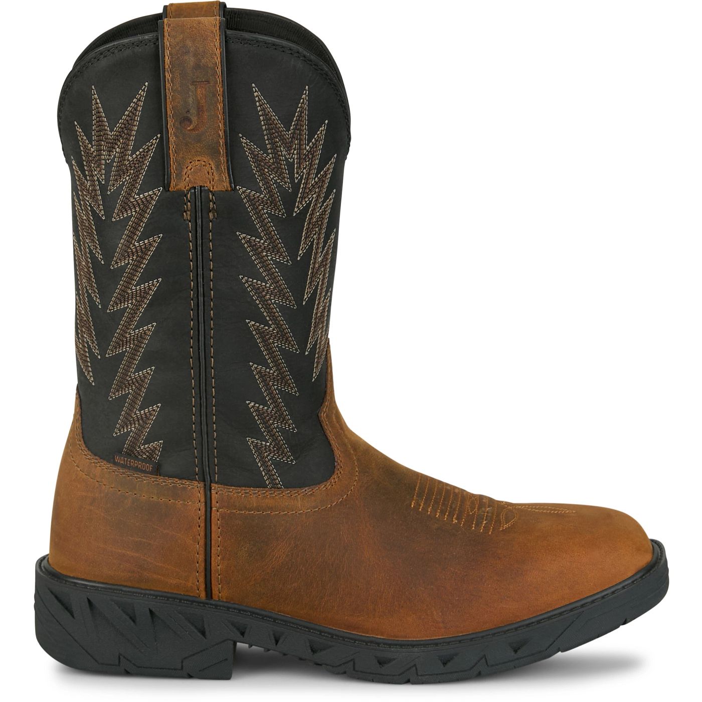 Justin Work Men's Taskmaker 11" Waterproof Steel Toe Boot - Black (PD4073) - View 3