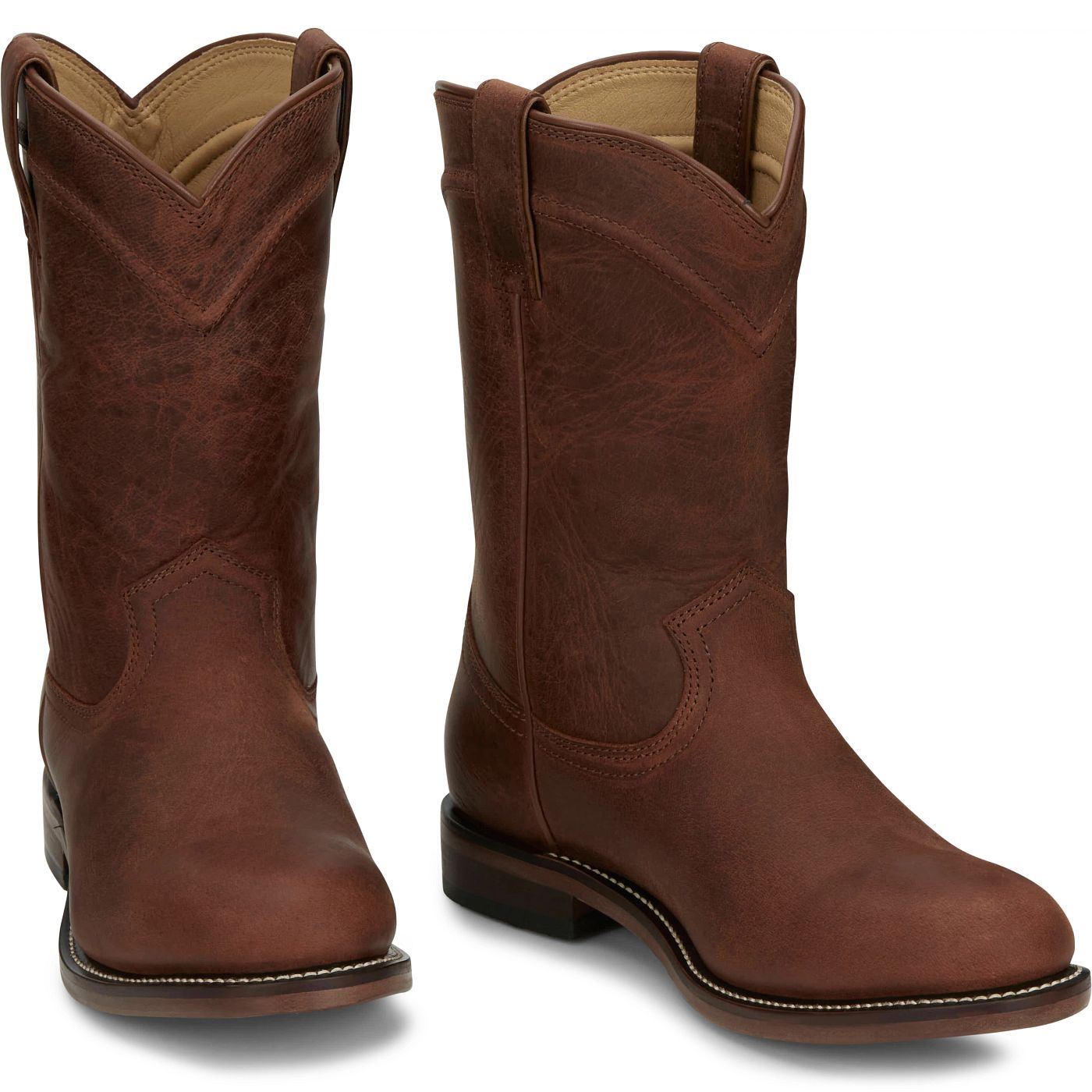 Justin Boots Men's Braswell 10" Roper Boot - Brown (RP3740) - Front View