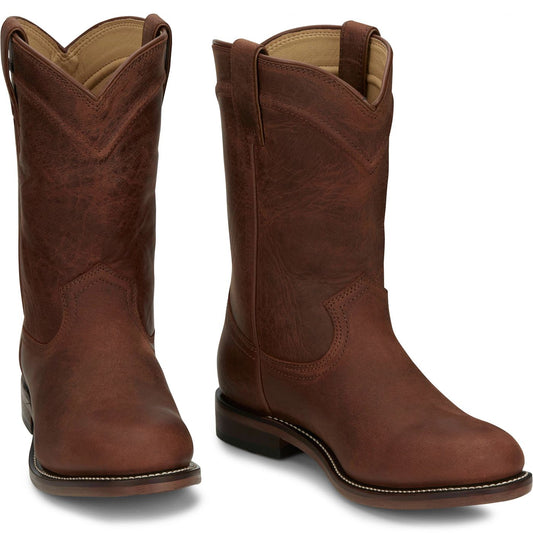 Justin Boots Men's Braswell 10" Roper Boot - Brown (RP3740) - Front View