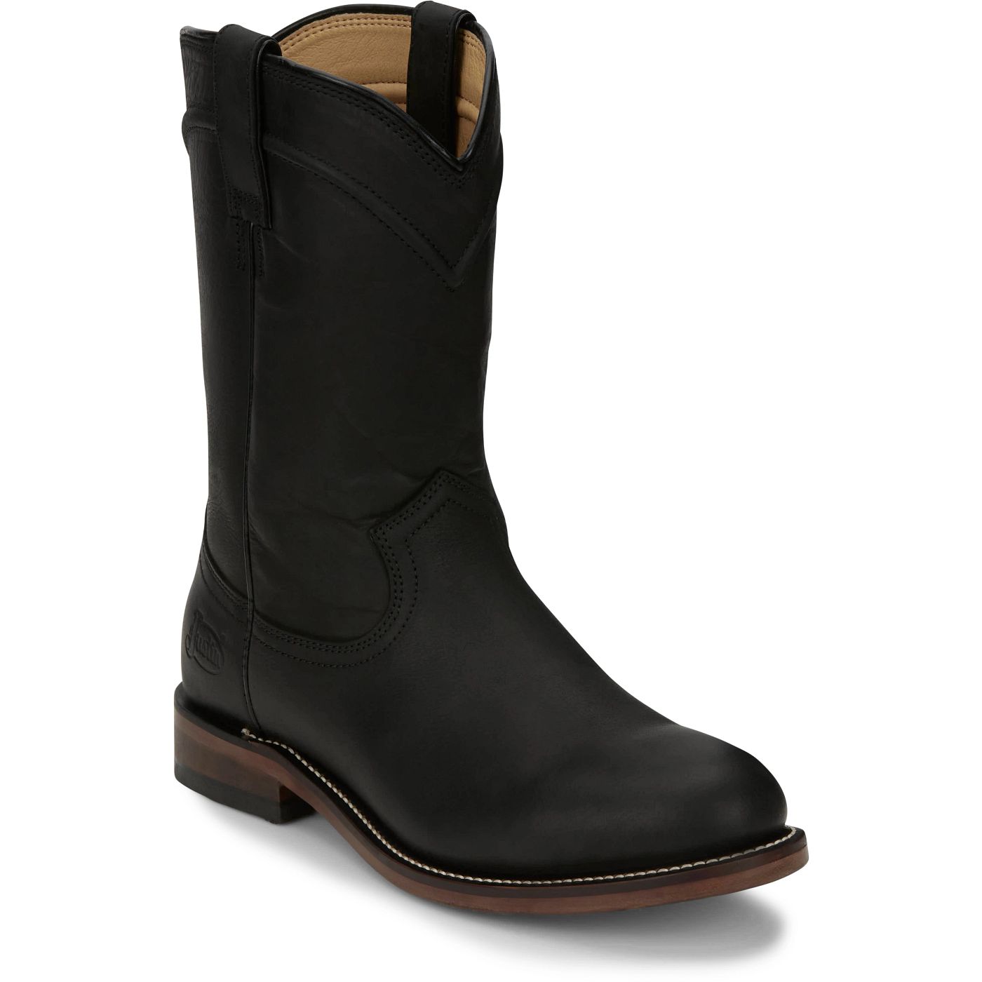 Justin Boots Men's Braswell 10" Roper Boot - Black (RP3741) - View 2
