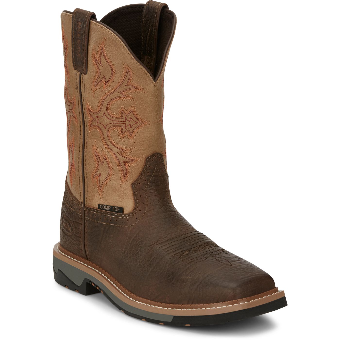 Justin Work Men's Bolt 11" Composite Toe Boot - Buff (SE4103) - View 2