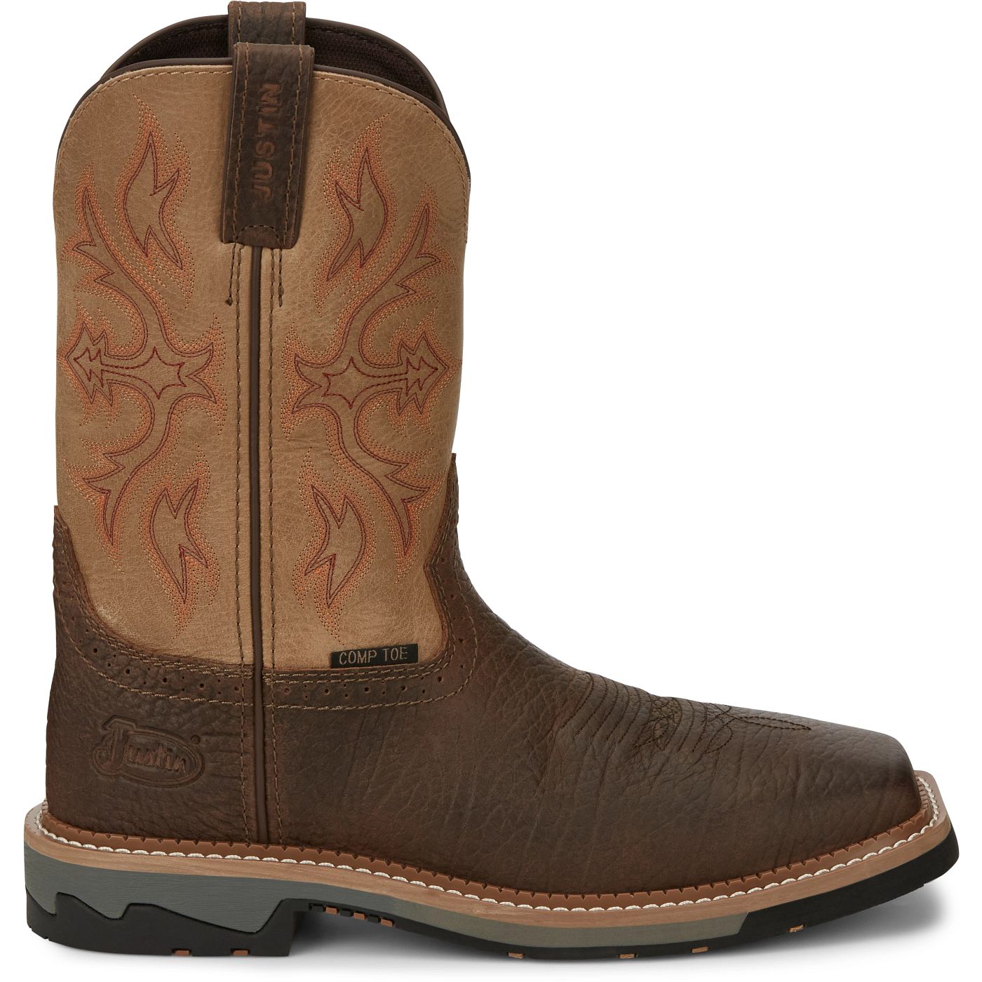 Justin Work Men's Bolt 11" Composite Toe Boot - Buff (SE4103) - View 3