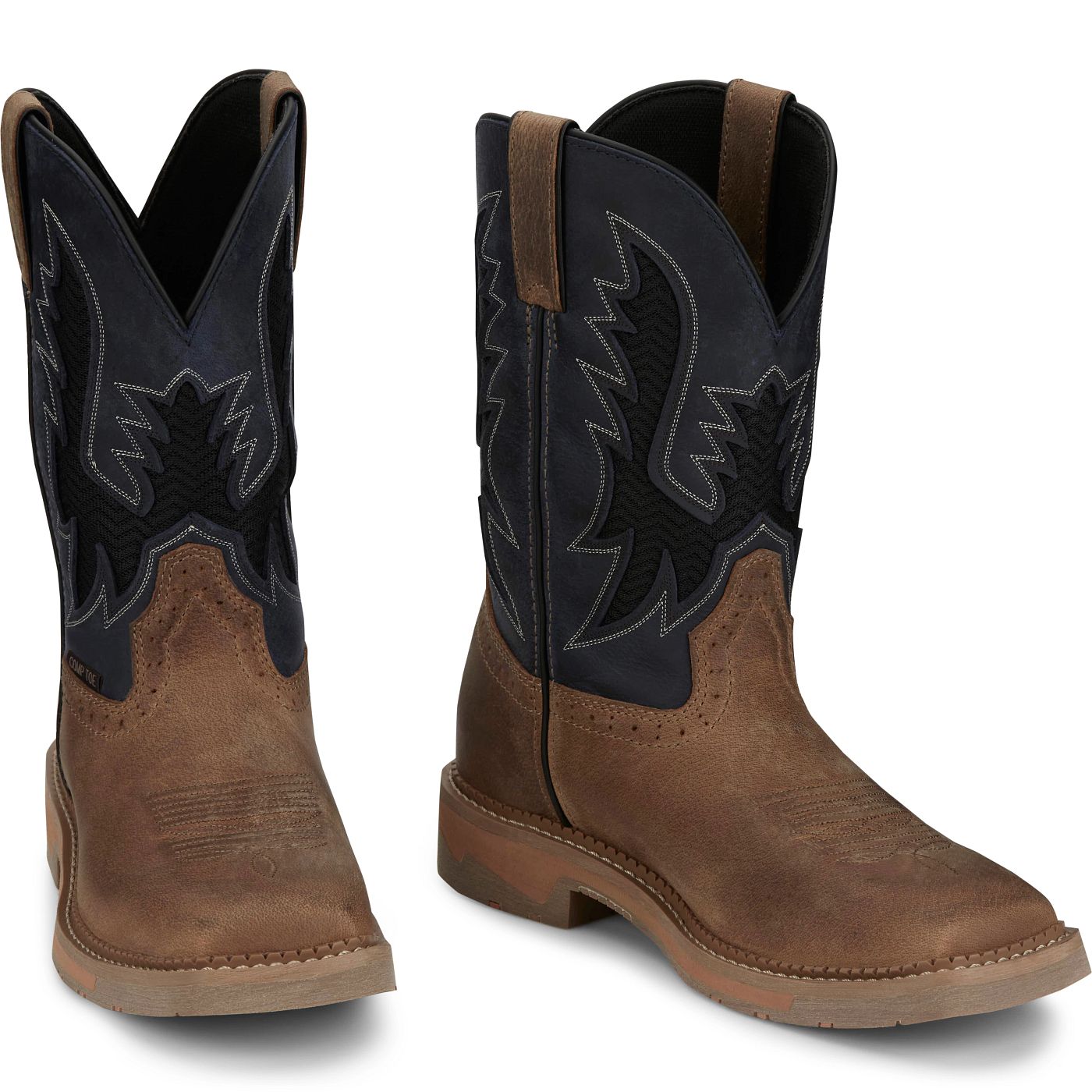 Justin Work Men's Bolt 11" Composite Toe Boot - Peanut Tan (SE4115) - Front View
