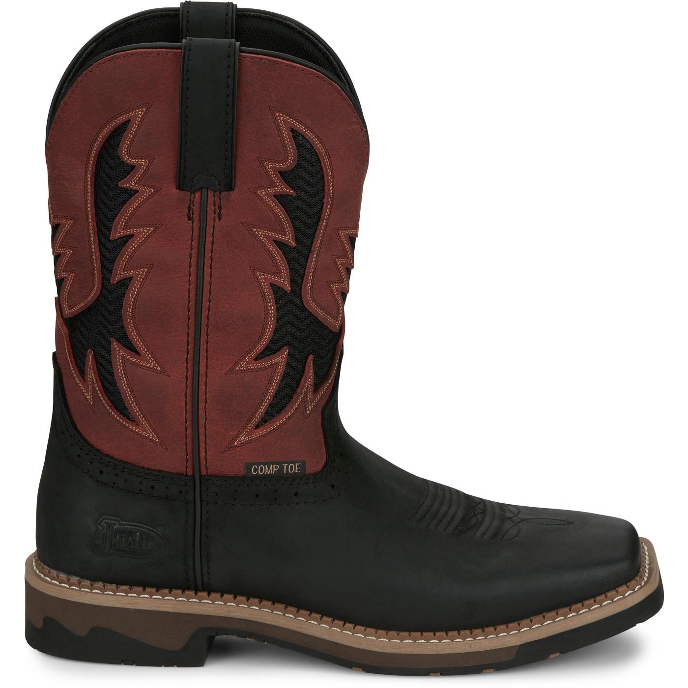 Justin Work Men's Bolt 11" Composite Toe Boot - Coal Black (SE4117) - View 3