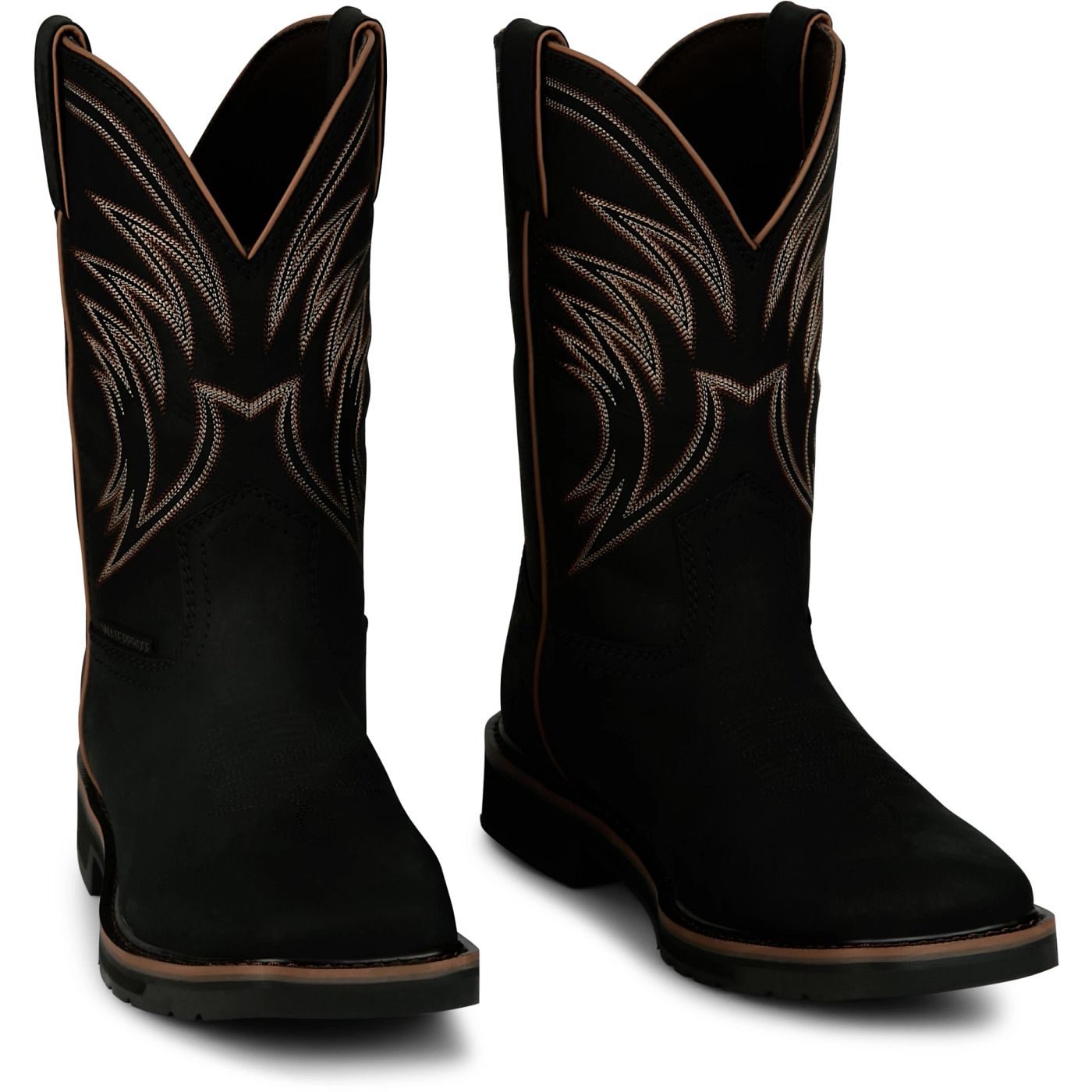 Justin Work Men's Widowmaker 11" Waterproof Boot - Black (SE4240) - Front View