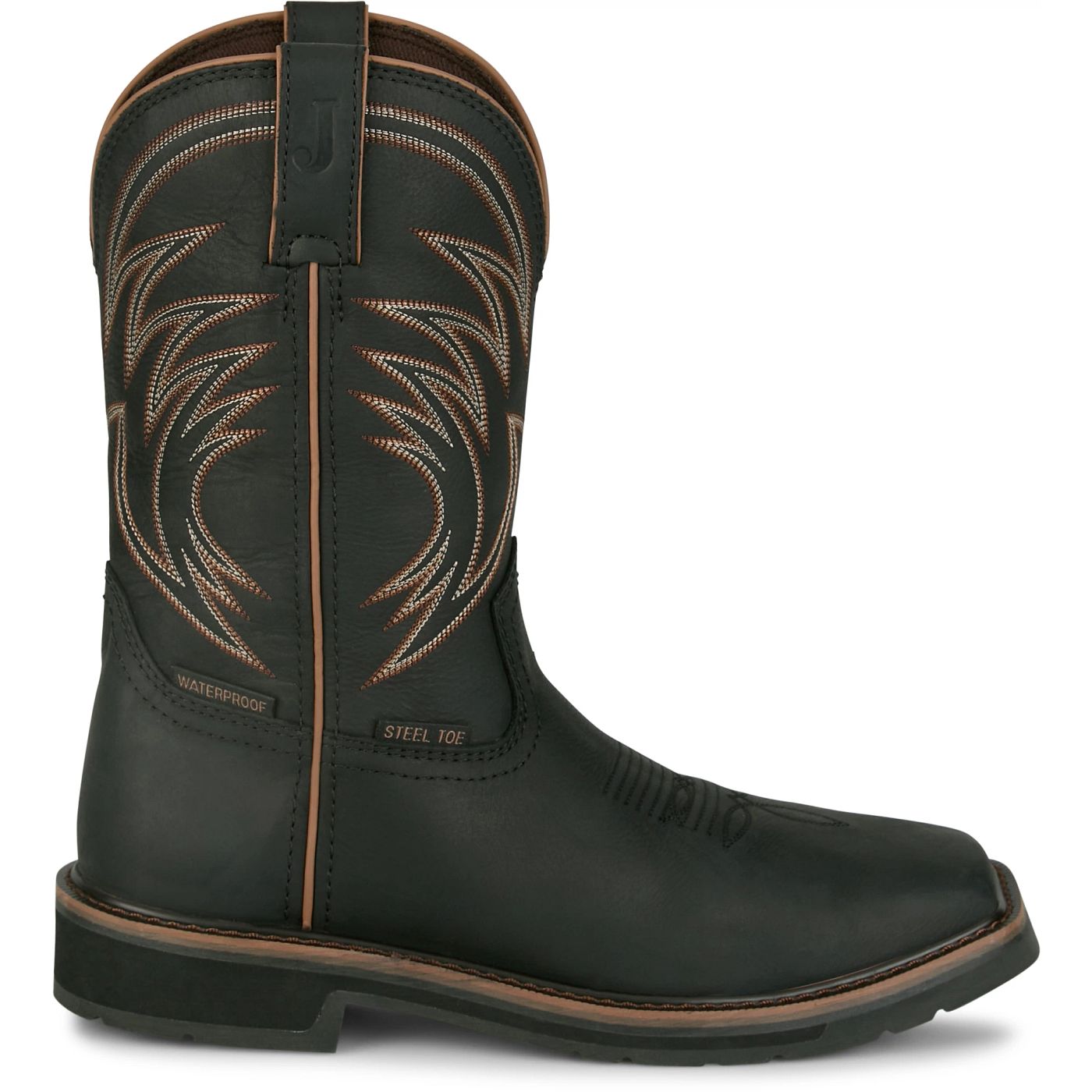 Justin Work Men's Widowmaker 11" Waterproof Steel Toe Boot - Black (SE4241) - View 3