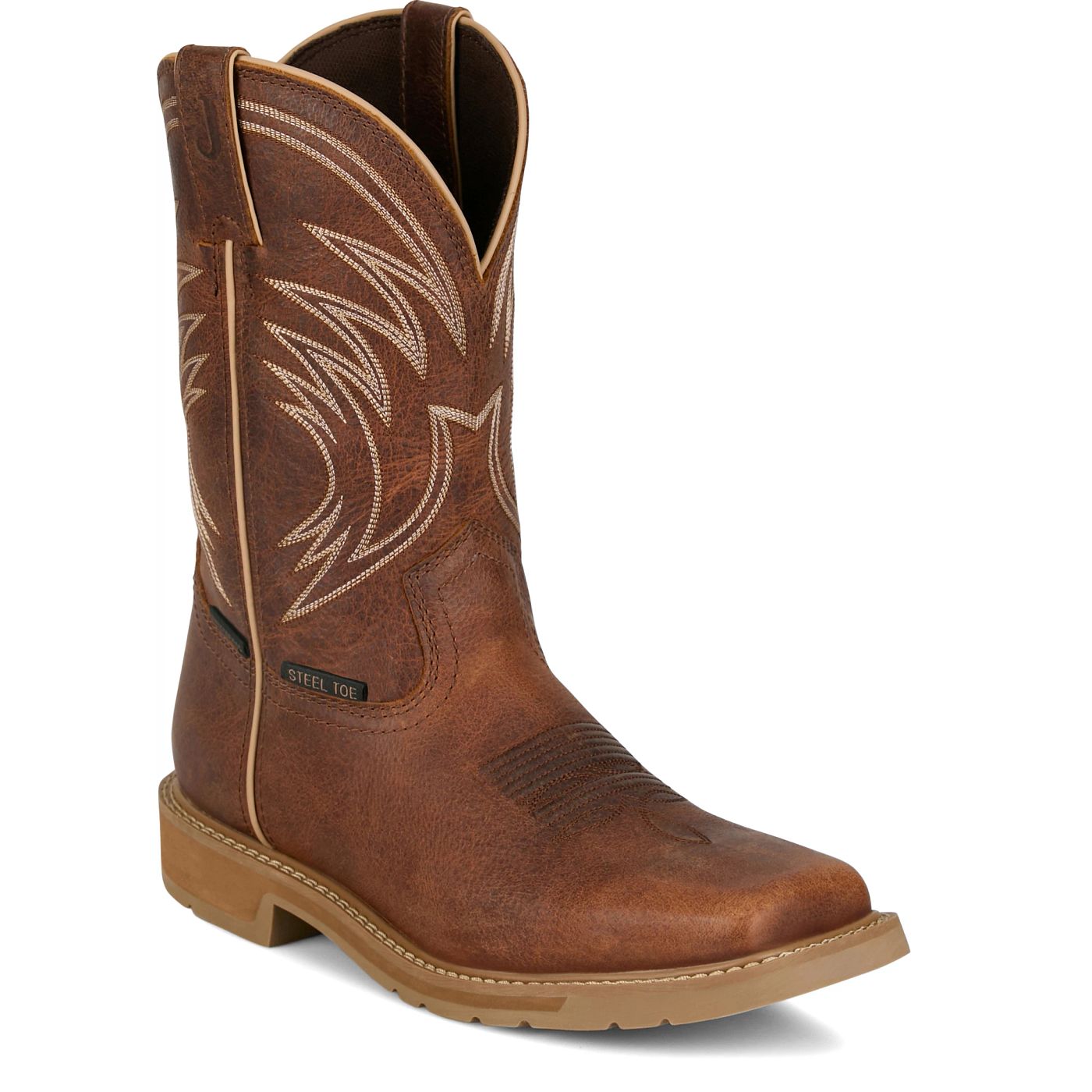Justin Work Men's Daywork 11" Waterproof Steel Toe Boot - Pecan (SE4243) - View 2