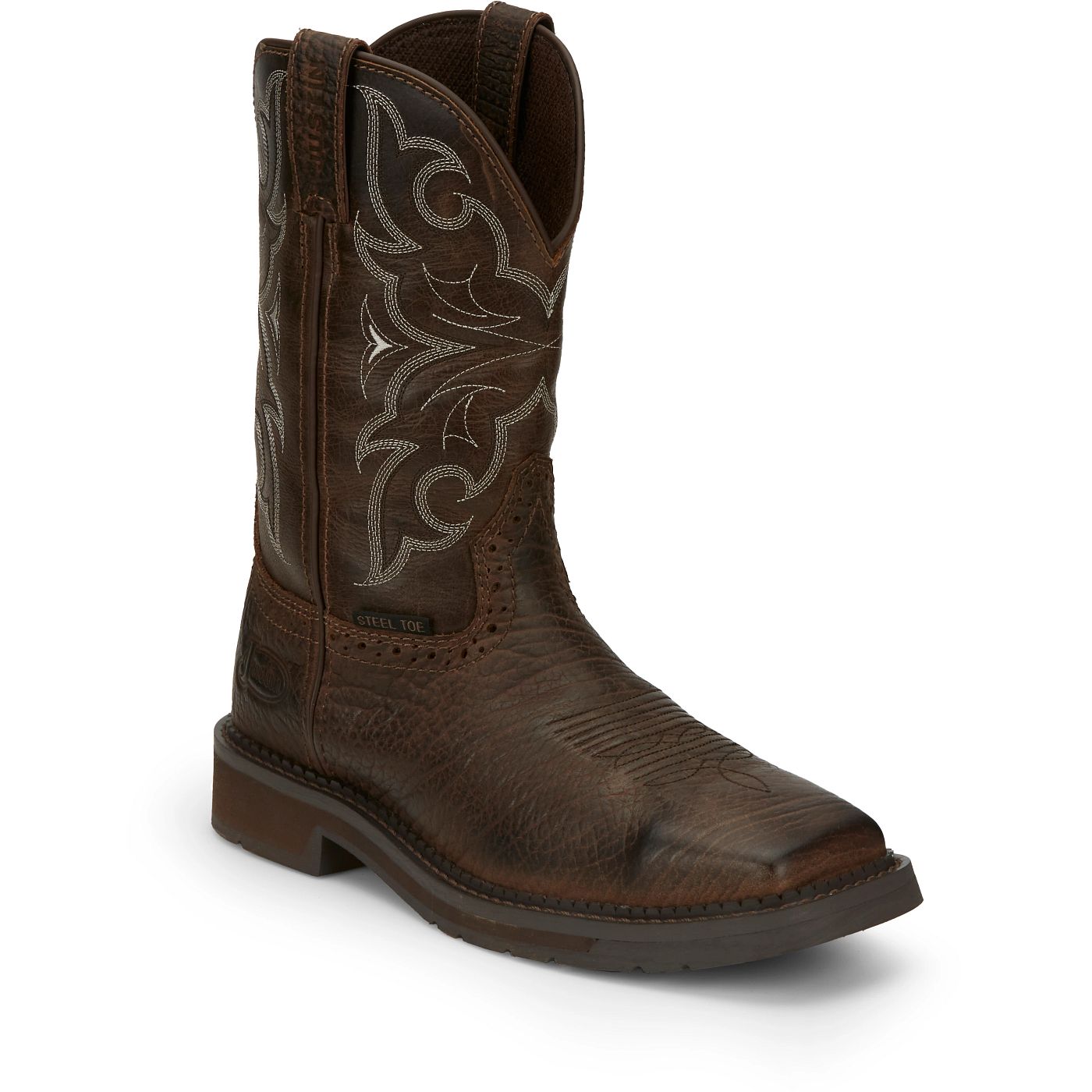 Justin Work Men's Amarillo 11" Steel Toe Boot - Aged Brown (SE4313) - View 2