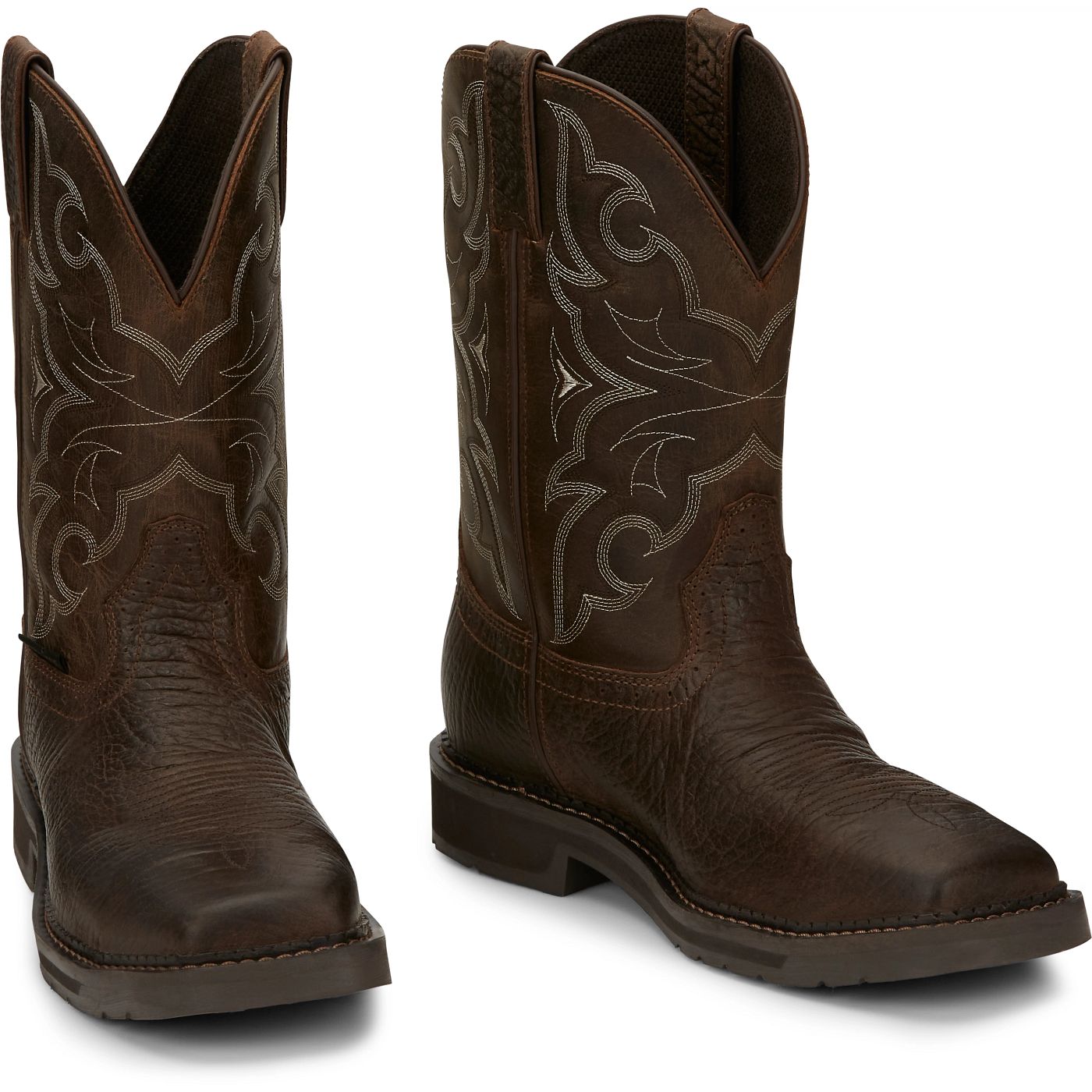 Justin Work Men's Amarillo 11" Steel Toe Boot - Aged Brown (SE4313) - Front View