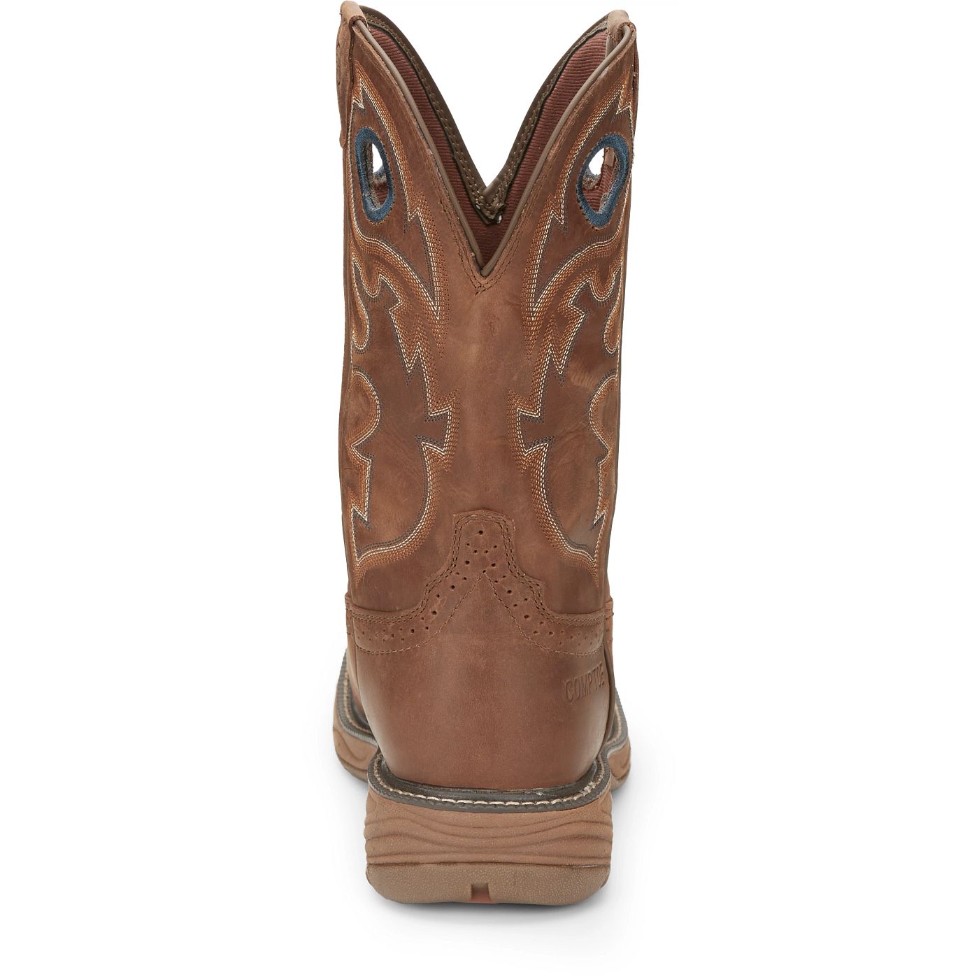 Justin Work Men's Rush 11" Waterproof Nano Comp Toe Boot - Barley Brown (SE4334) - View 5