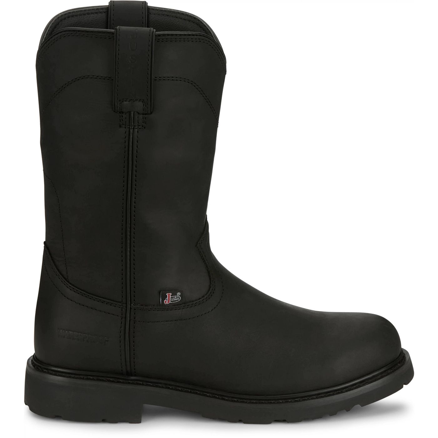 Justin Work Men's Dorsal 11" Steel Toe Waterproof Boot - Onyx Black (SE4635) - View 3