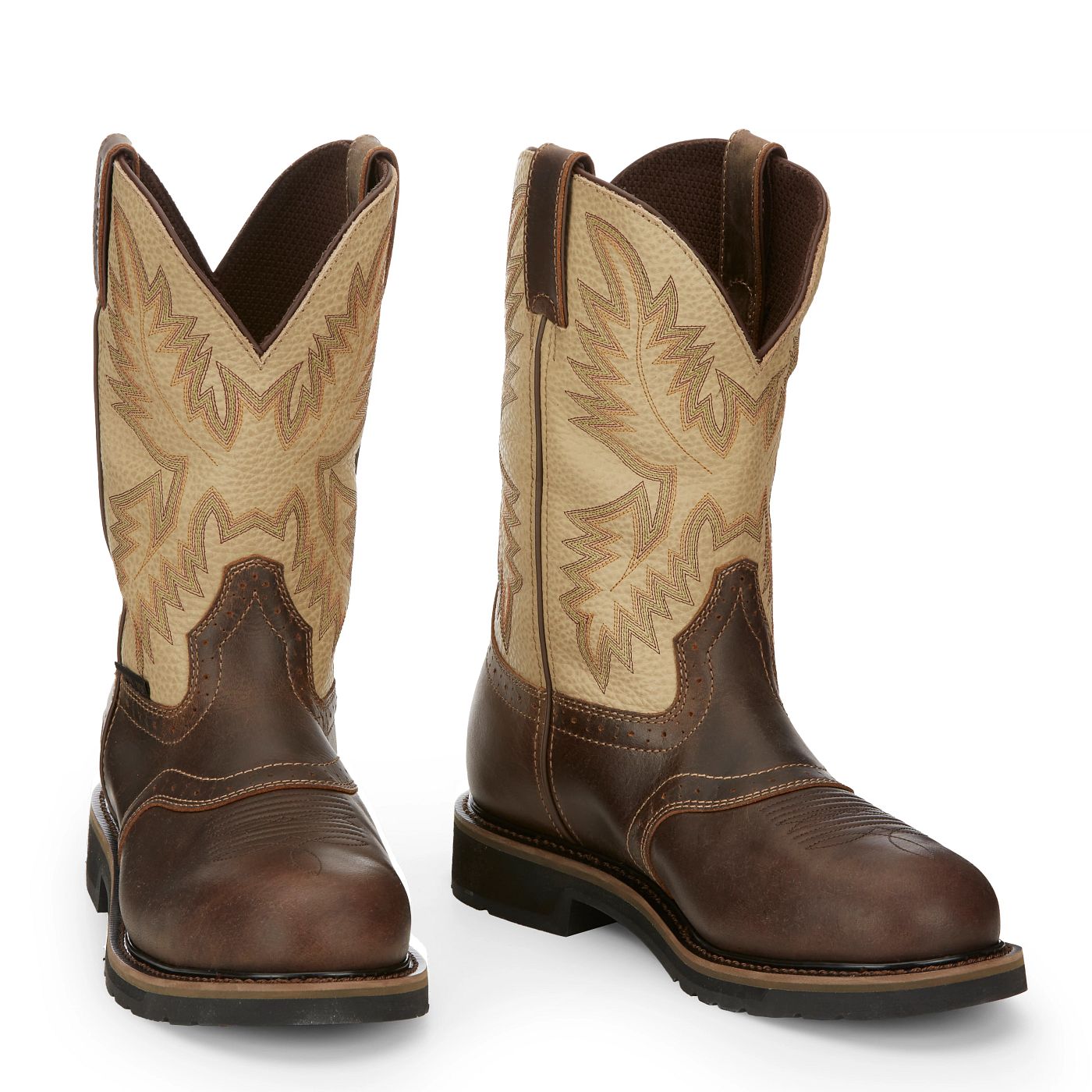 Justin Work Men's Superintendent 11" Steel Toe Boot - Golden (SE4661) - Front View