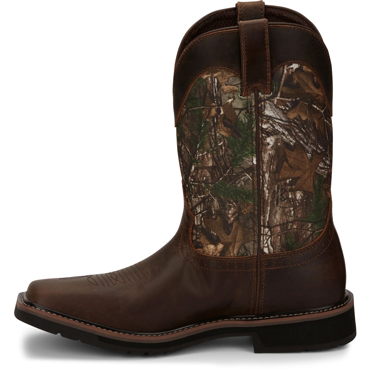 Justin Work Men's Trekker 11" Waterproof Boot - Realtree Camo (SE4676) - View 8