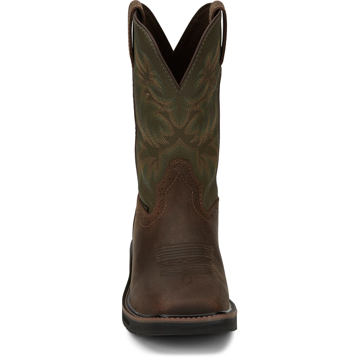 Justin Work Men's Driller 11" Steel Toe Boot - Green (SE4688) - View 7