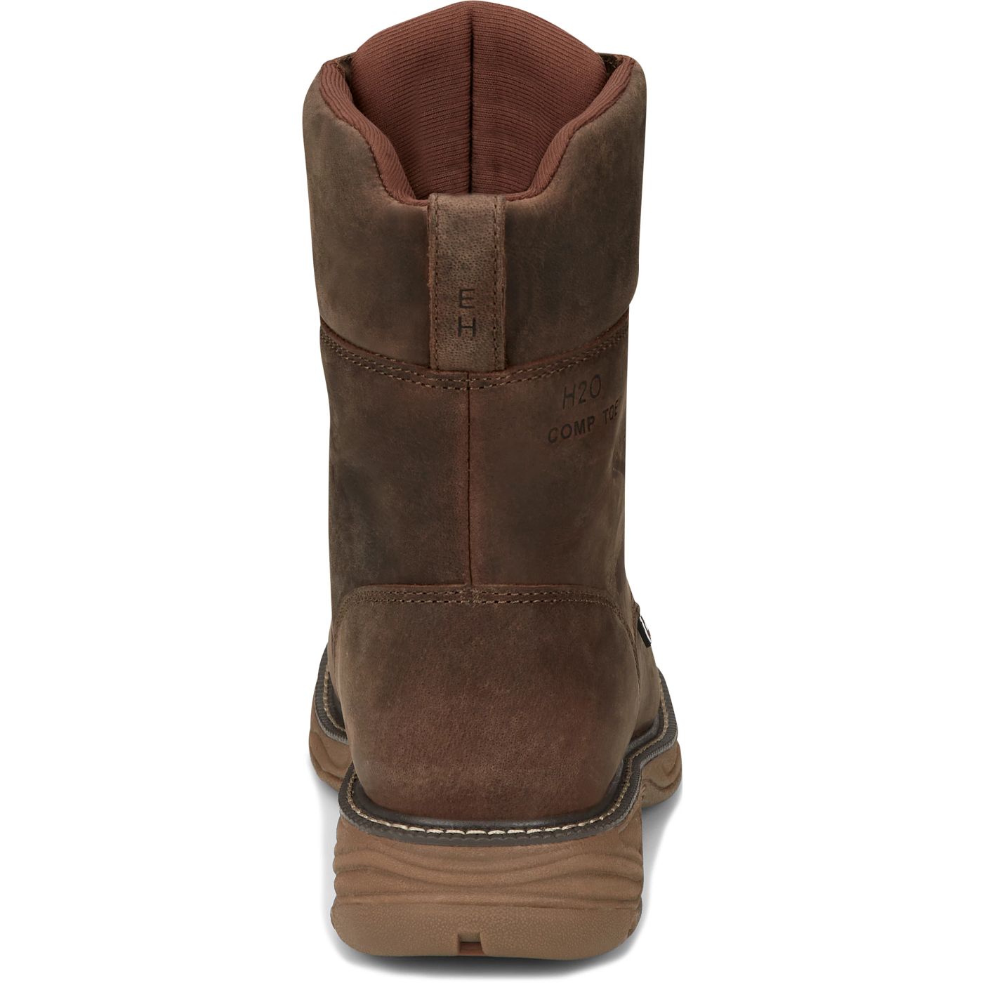 Justin Work Men's Rush 8" Waterproof Nano Comp Toe Boot - Pecan Brown (SE469) - View 5
