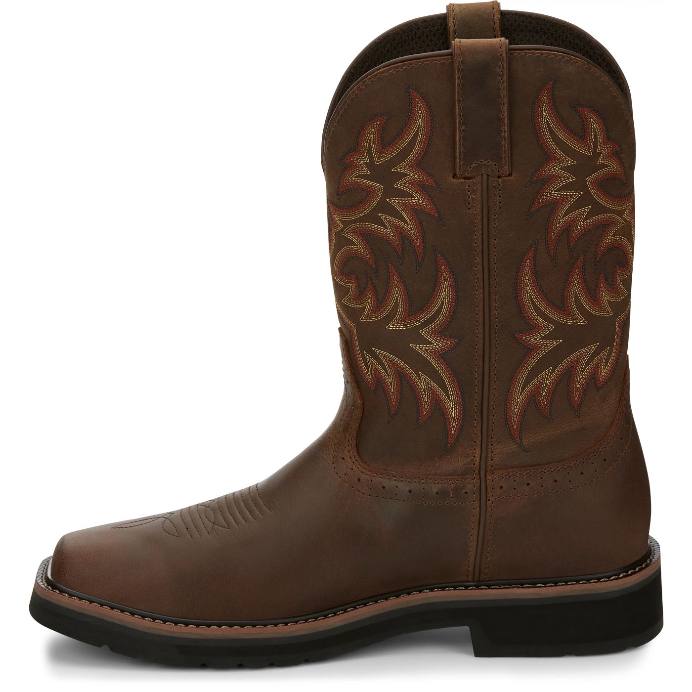 Justin Work Men's Driller 11" Waterproof Steel Toe Boot - Brown (SE4690) - View 8