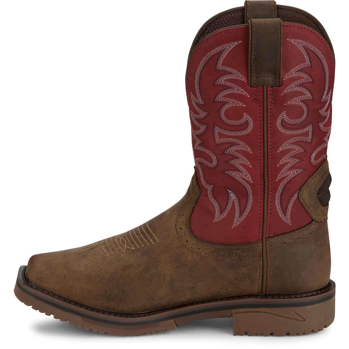 Justin Work Men's Thorn 11" Waterproof Met Guard Comp Toe Boot - Crimson Red (SE4753) - View 8