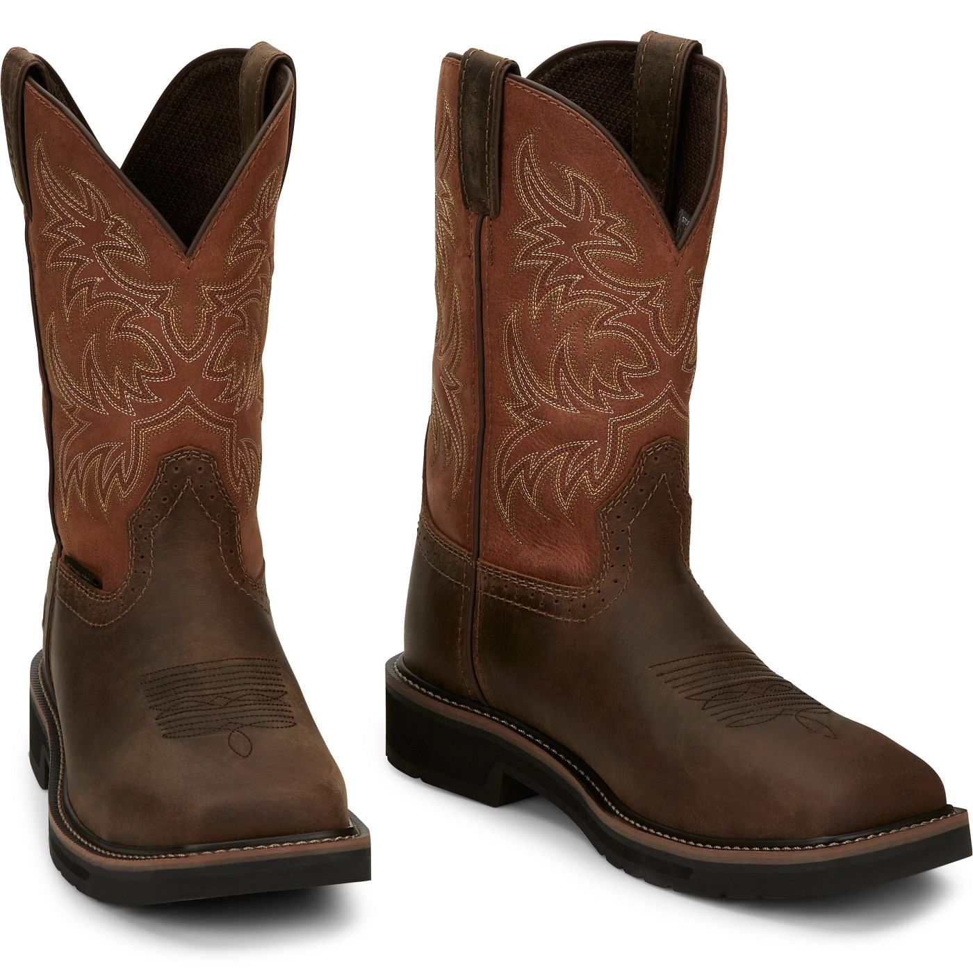 Justin Work Men's Switch 11" Composite Toe Boot - Orange (SE4812) - Front View