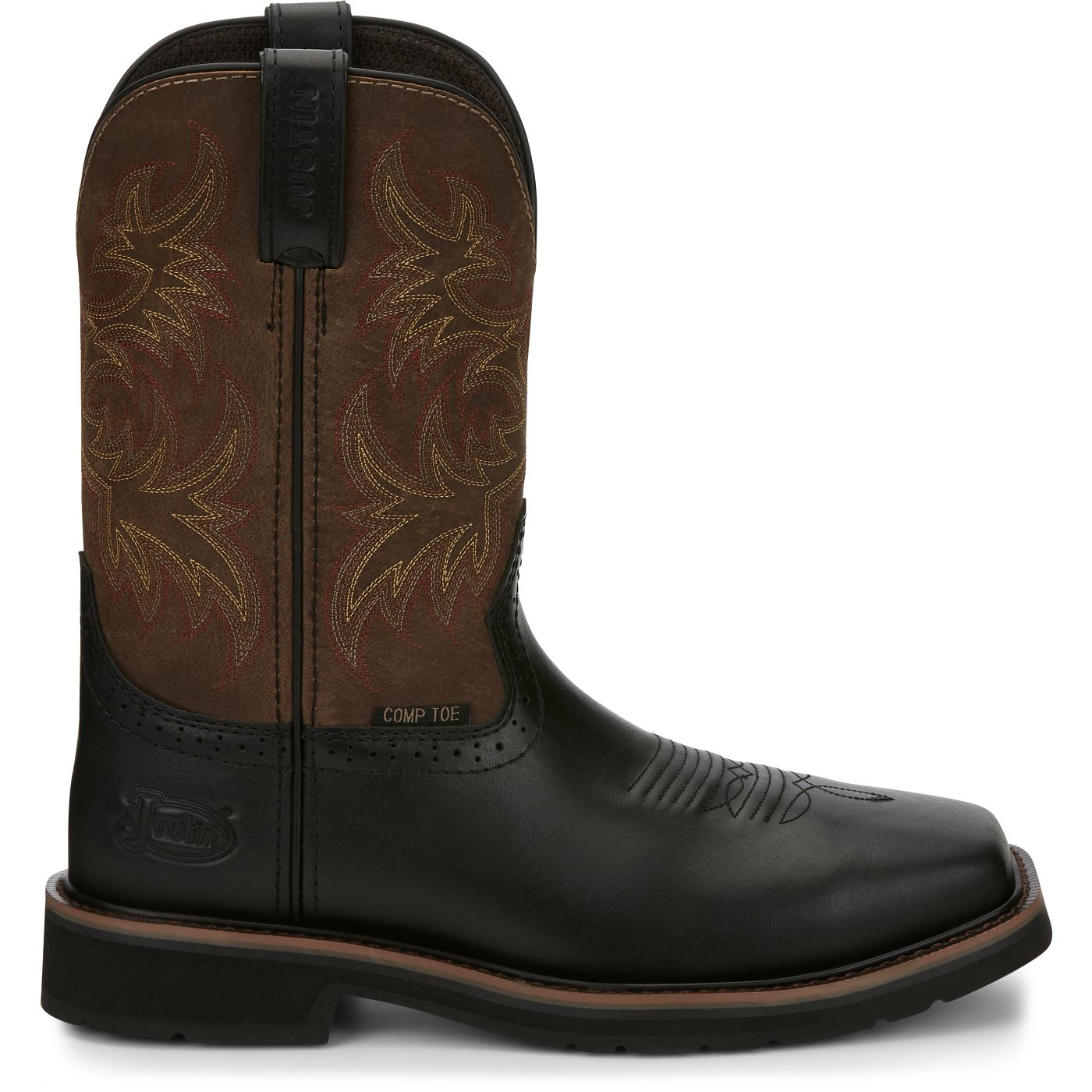 Justin Work Men's Driller 11" Composite Toe Boot - Wood Brown (SE4818) - View 3