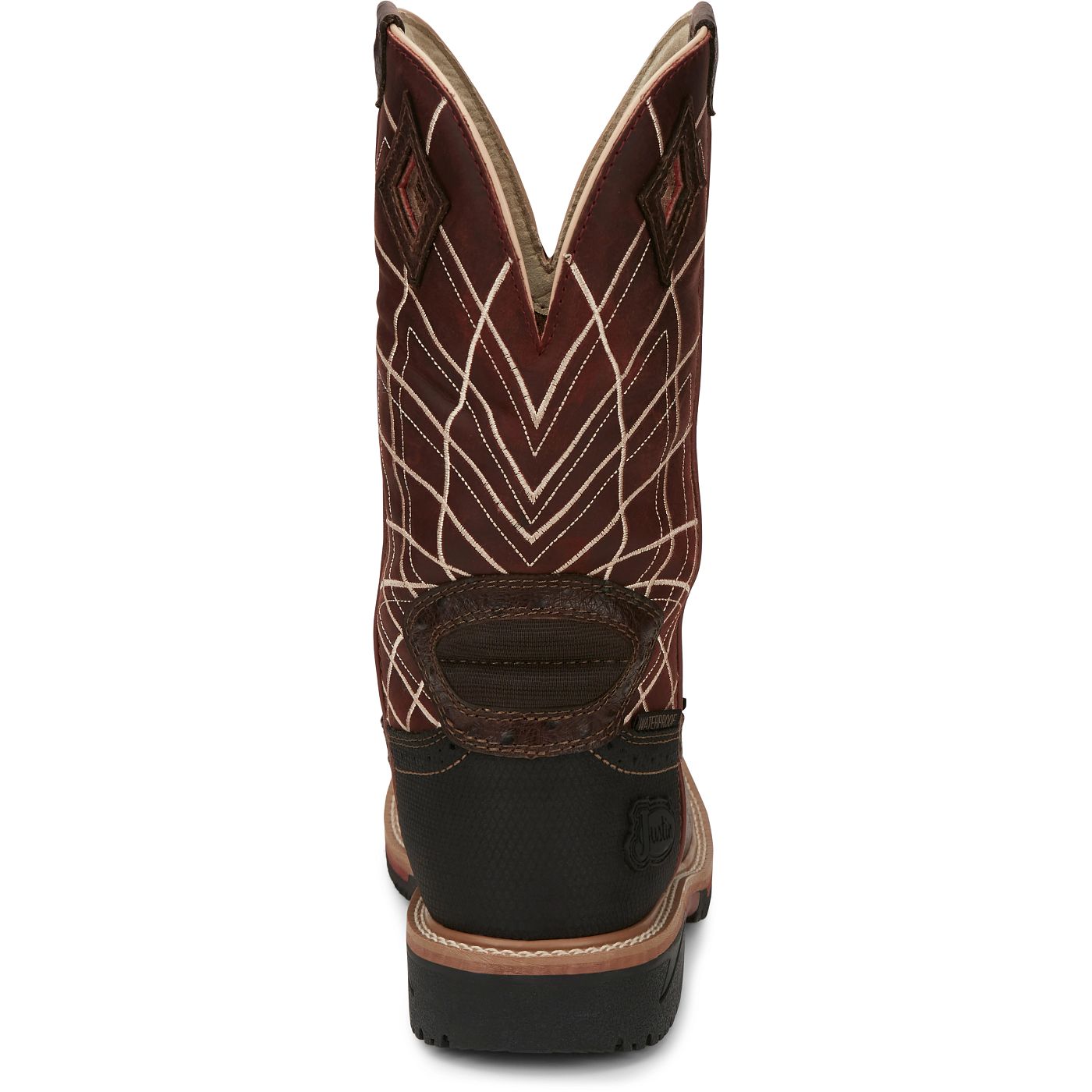Justin Work Men's Derrickman 12" Waterproof Composite Toe Boot - Clay Red (SE4835) - View 5