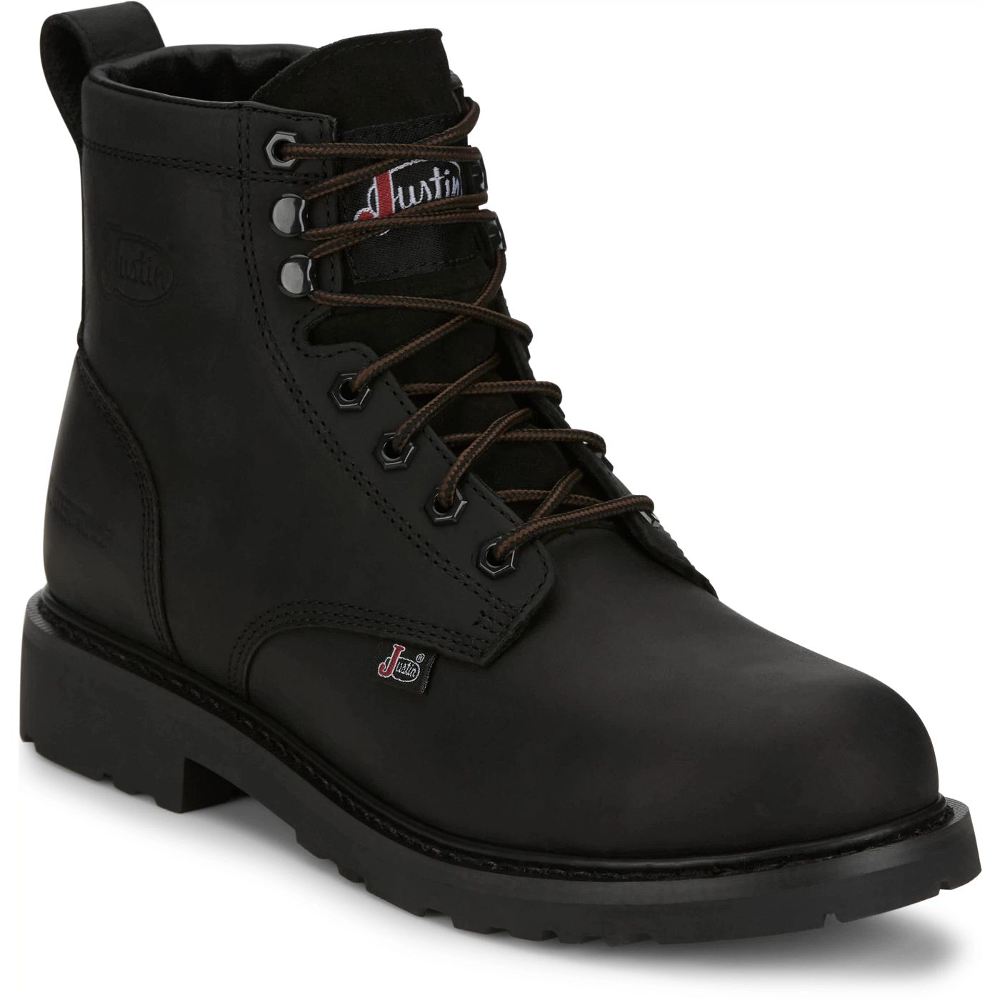 Justin Work Men's Dayworker 6" Waterproof Steel Toe Boot - Onyx Black (SE635) - View 2